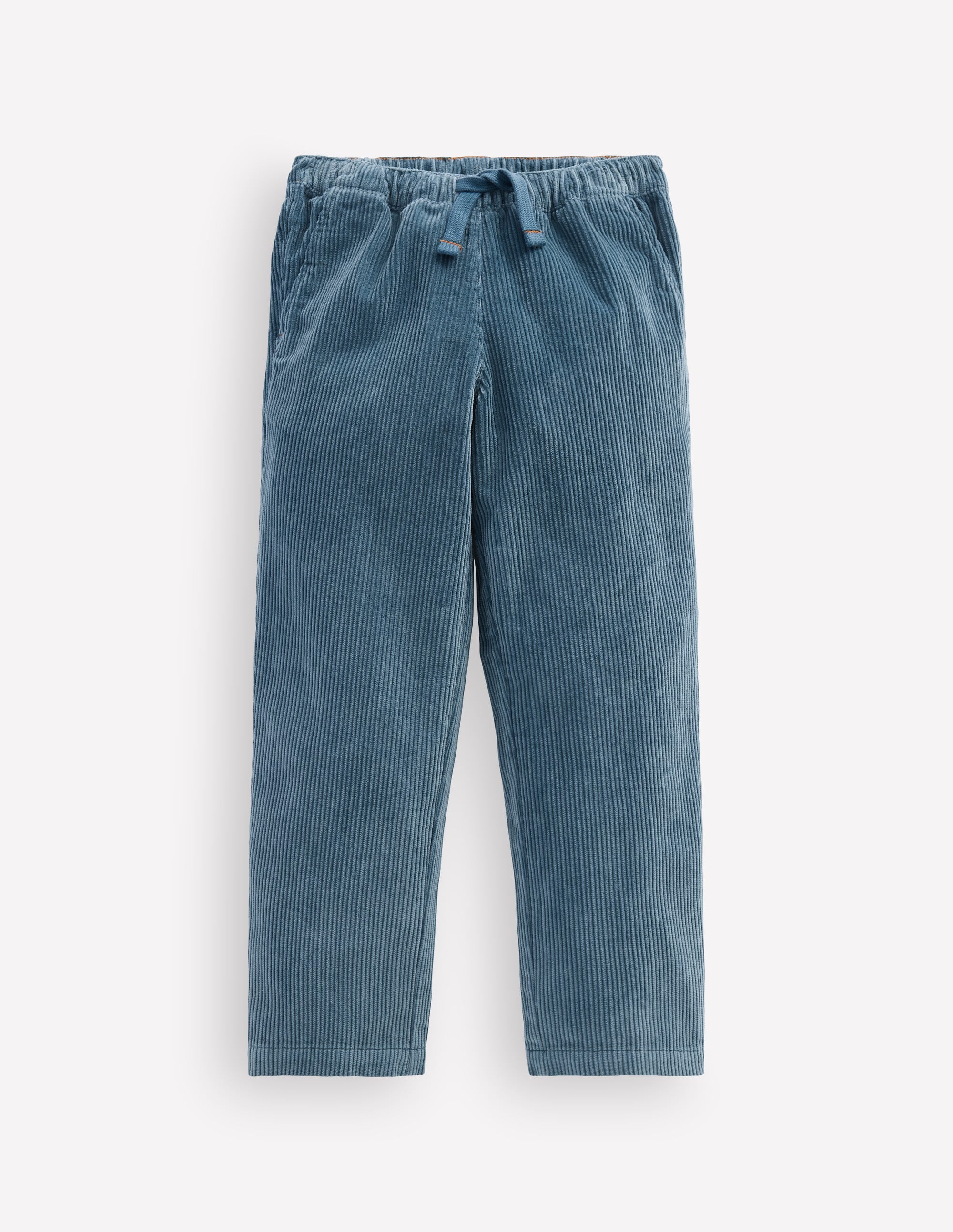 Easy Straight Cord Trousers-Storm Blue - Image 1