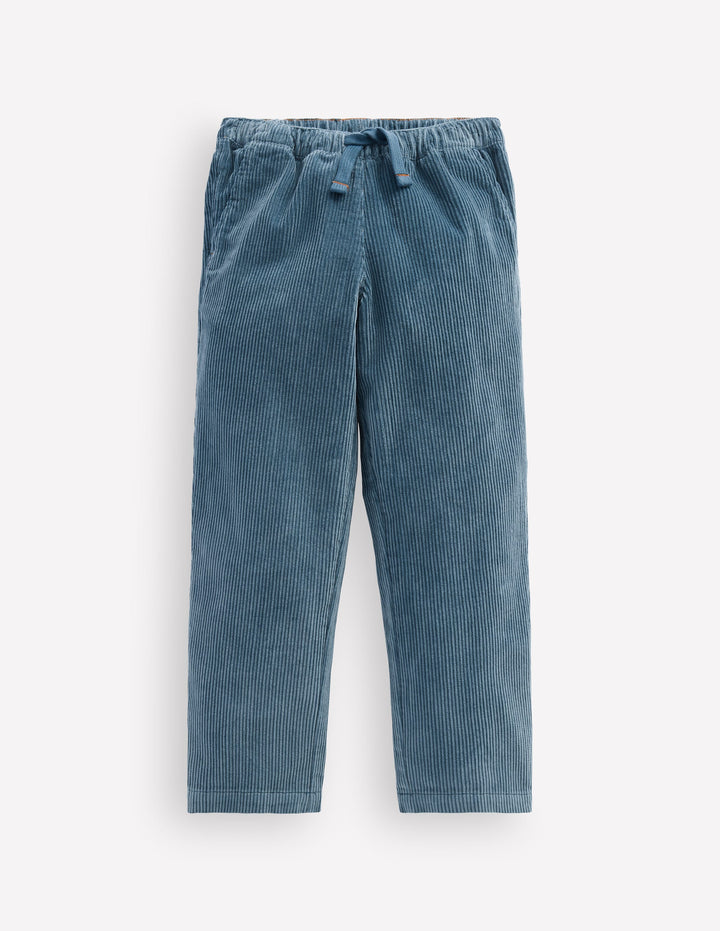 Easy Straight Cord Trousers-Real Teal