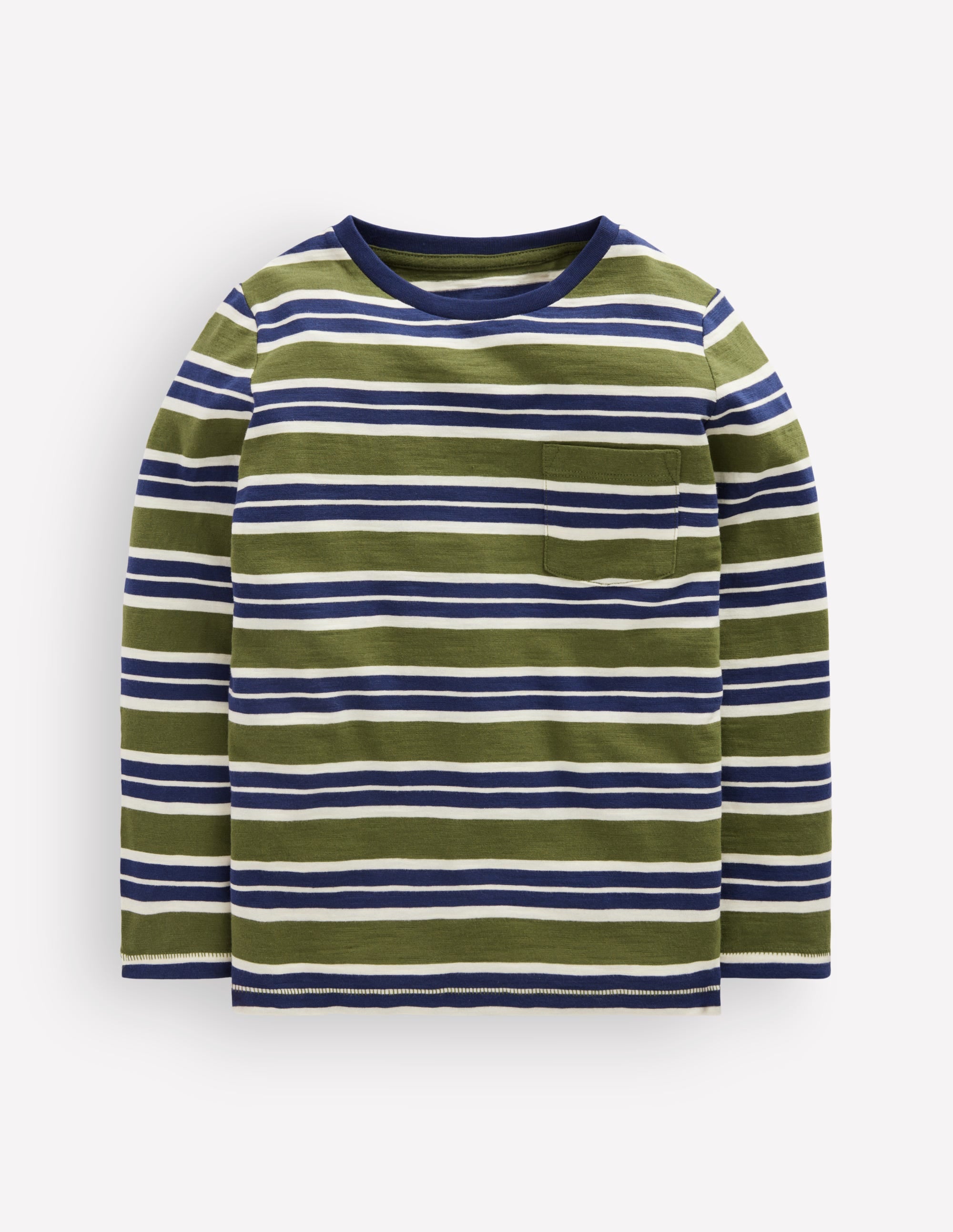 Everyday Long Sleeve T-Shirt-College Navy / Chive - Image 2