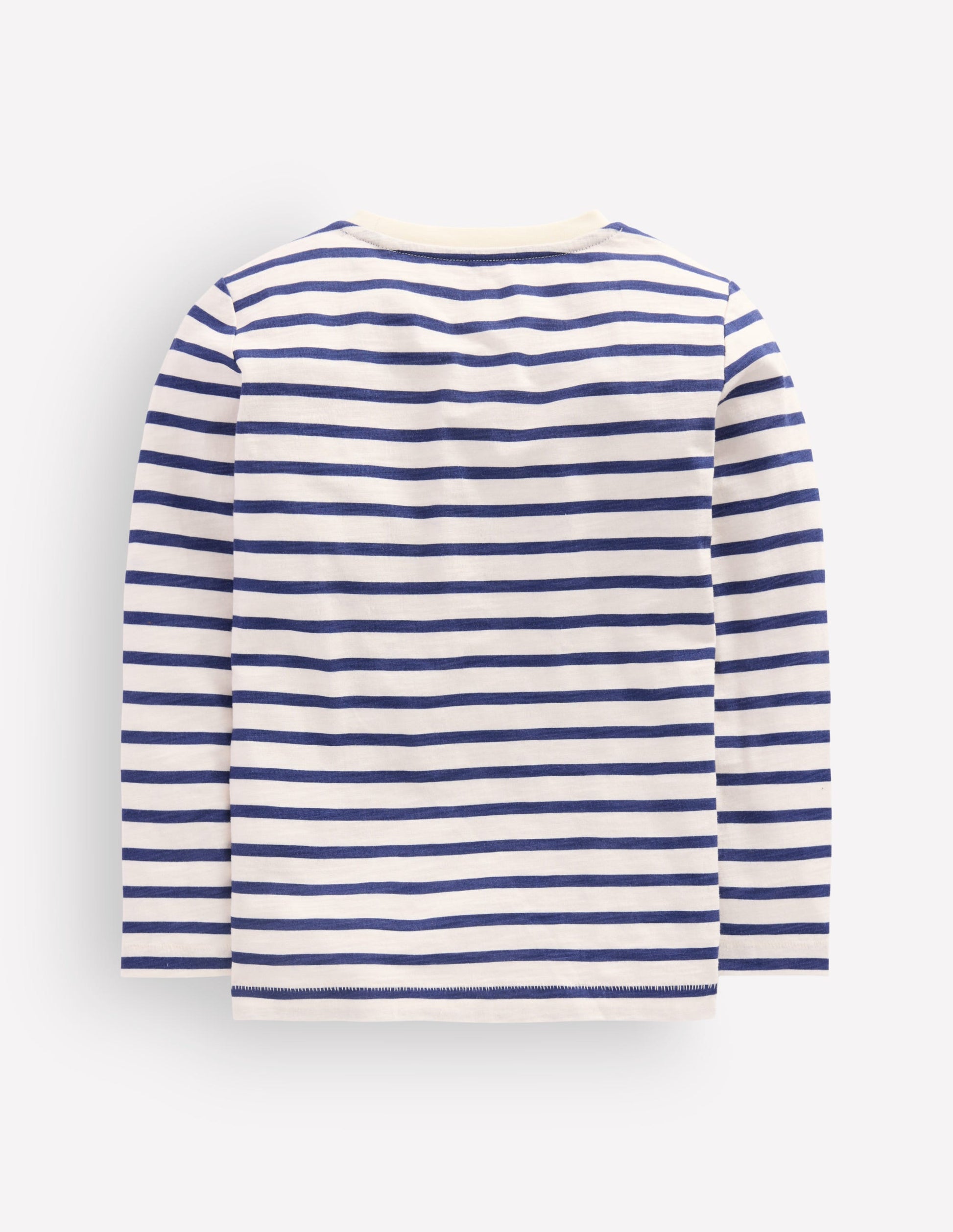 Everyday Long Sleeve T-Shirt-Soft Ivory/ College Navy-2