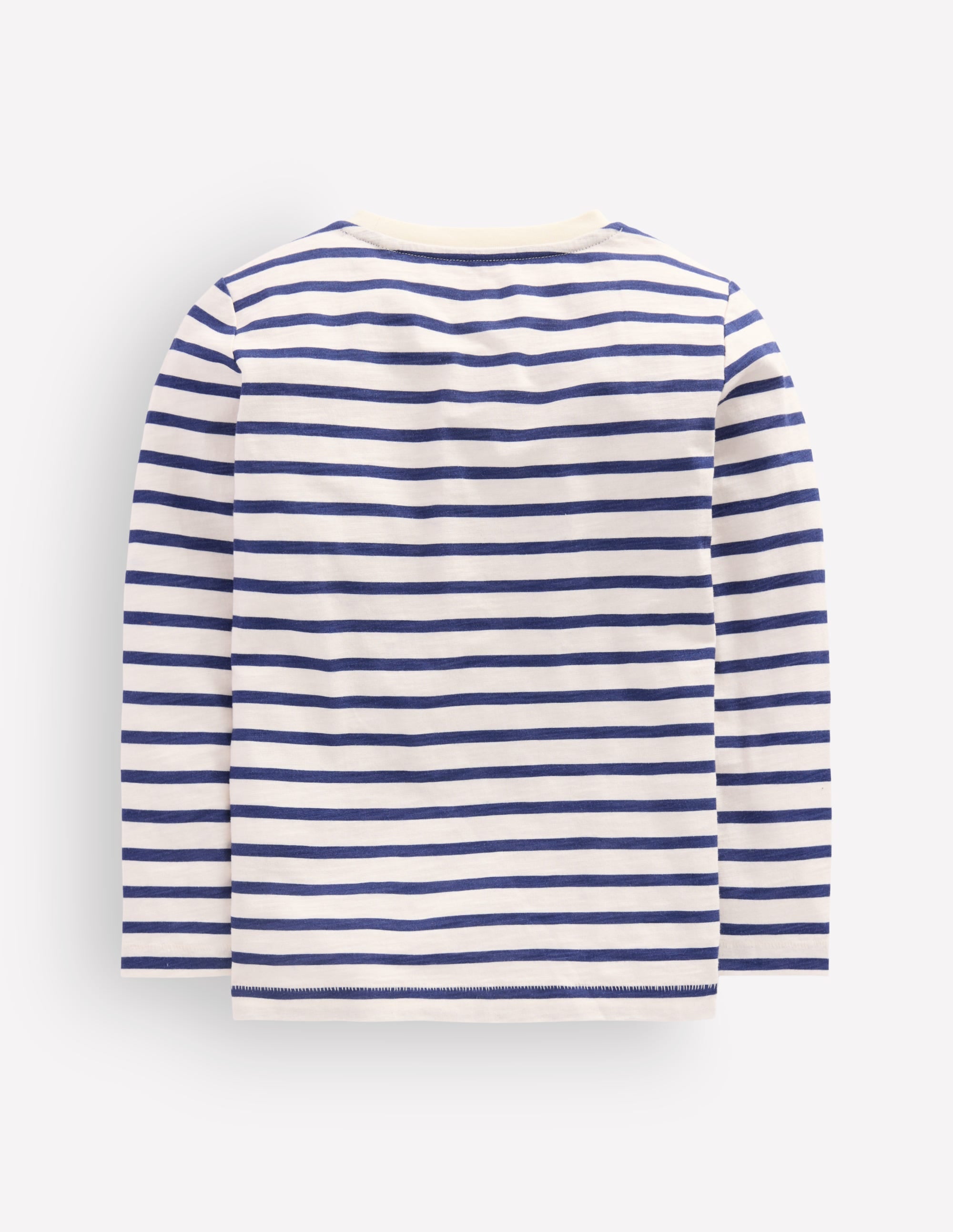 Everyday Long Sleeve T-Shirt-Soft Ivory/ College Navy - Image 2