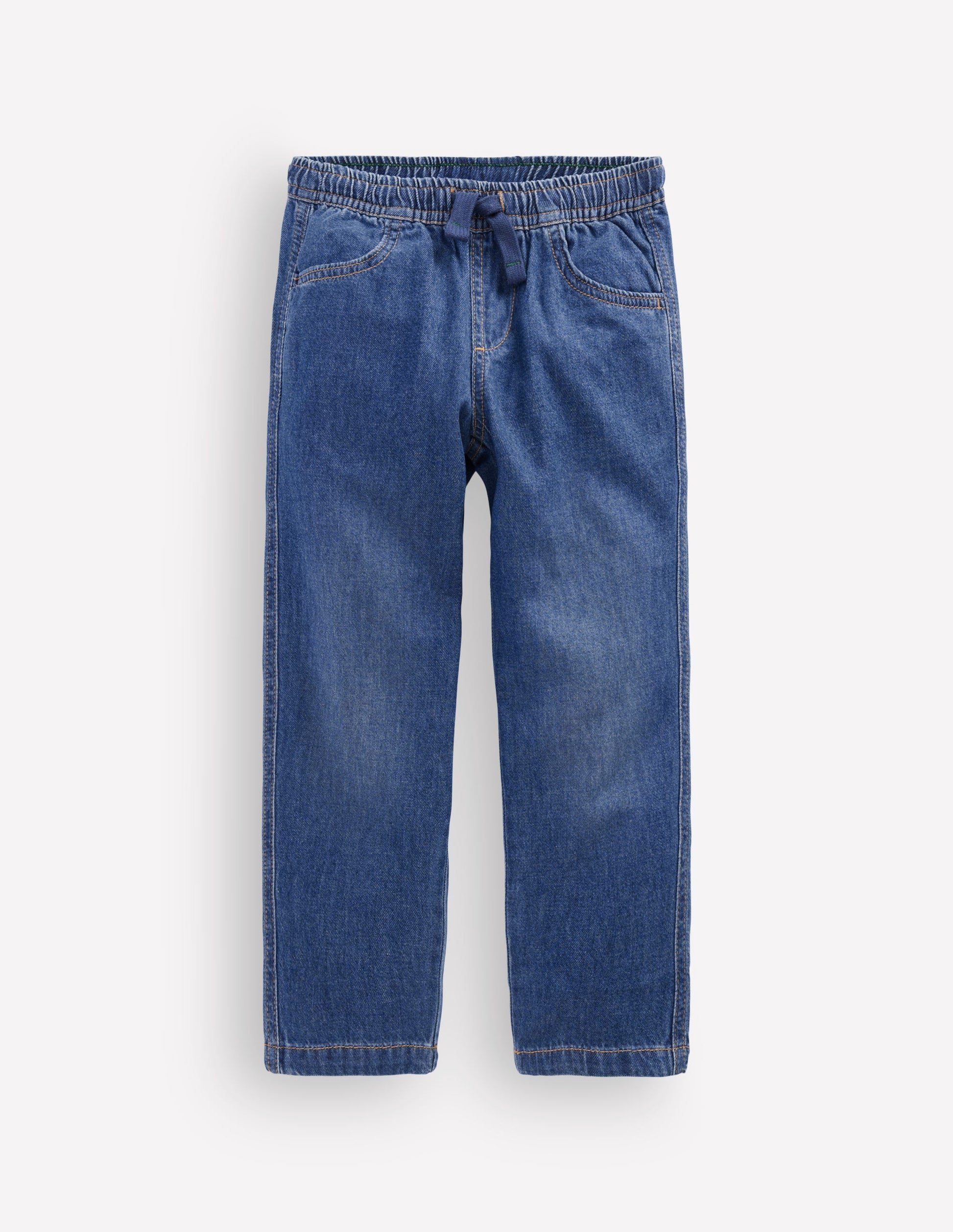 Easy Straight Pants-Denim-3