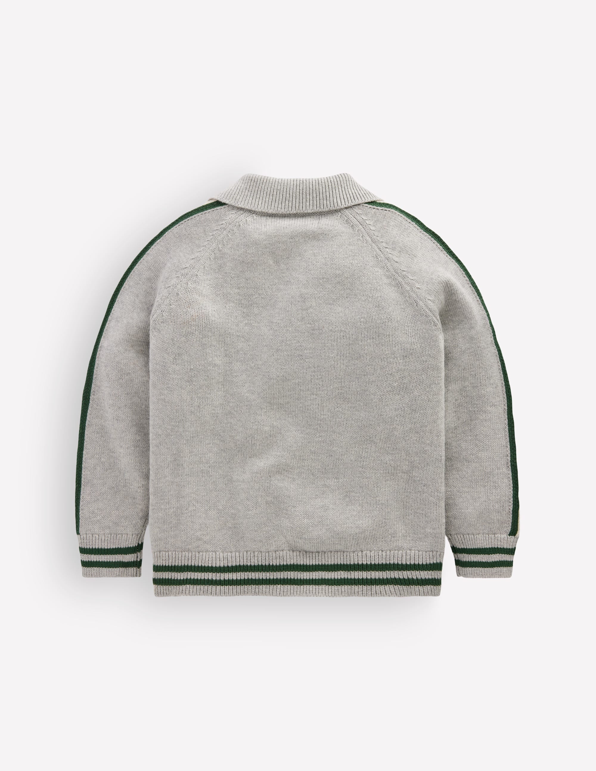 Smart Zip-through Sweater-Grey Marl - Image 4