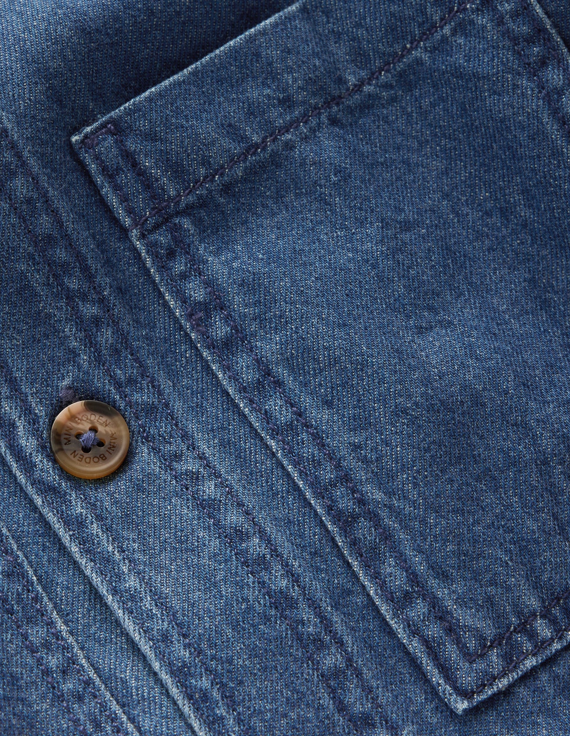 Front Pocket Overshirt-Mid Denim-5