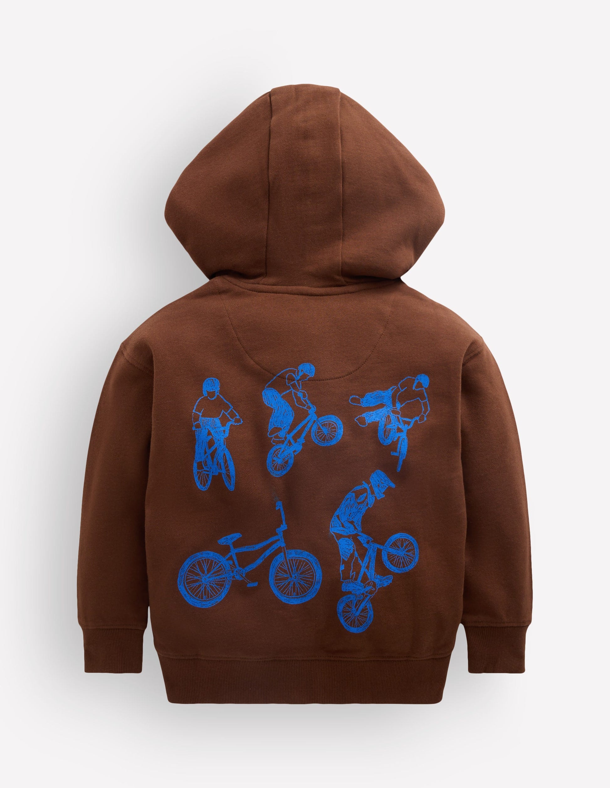 Front & Back Zip-Up Hoody-Brown BMX-2