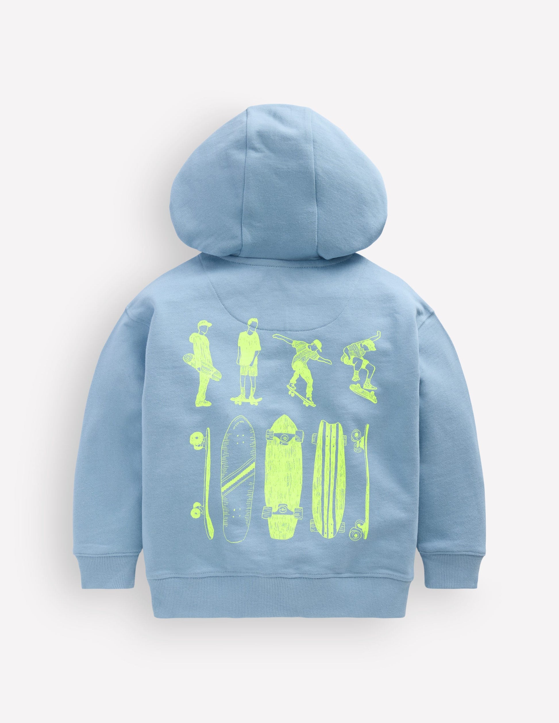 Front & Back Zip-Up Hoody-Glacier Blue Skateboards-2