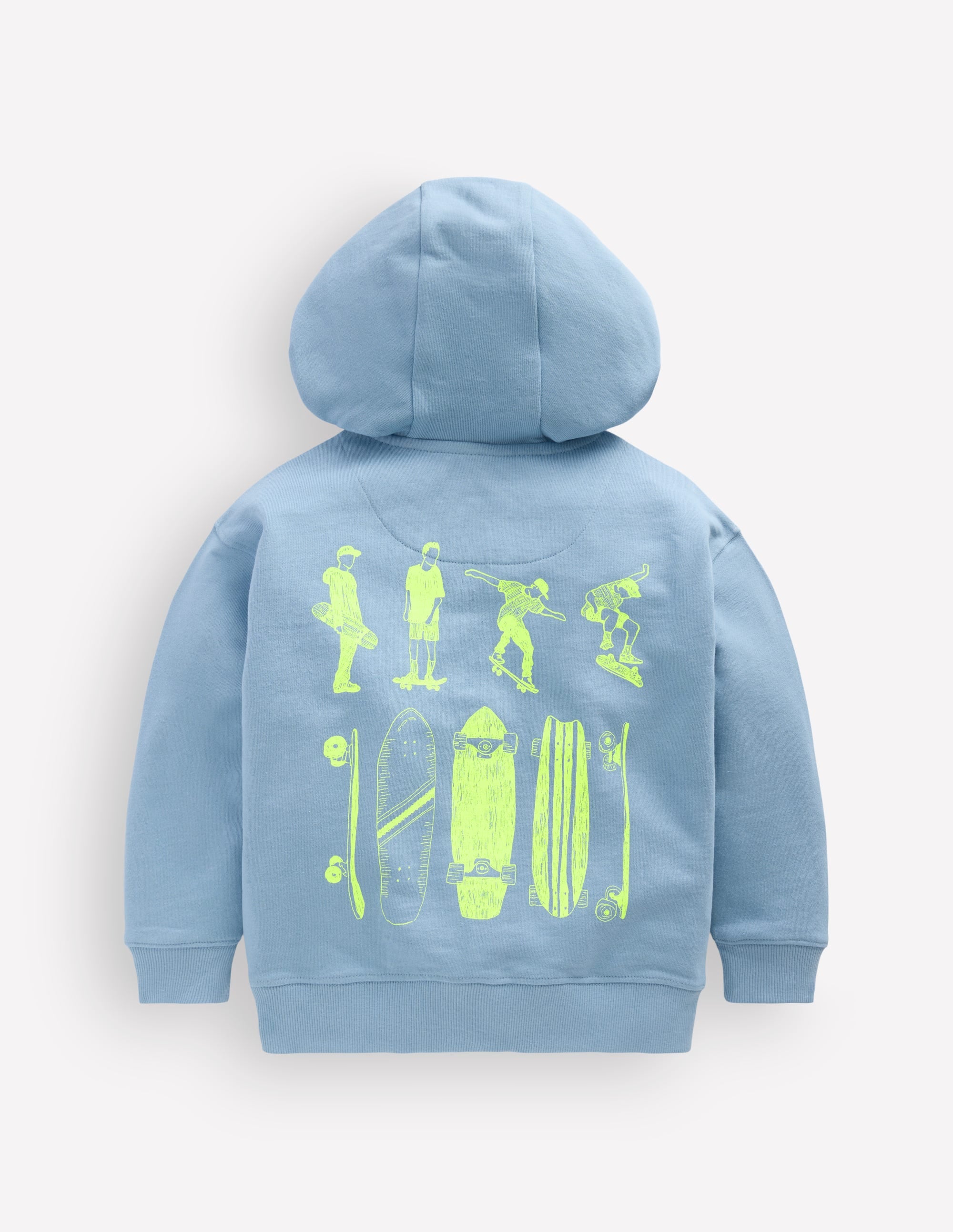 Front & Back Zip-Up Hoody-Glacier Blue Skateboards - Image 2