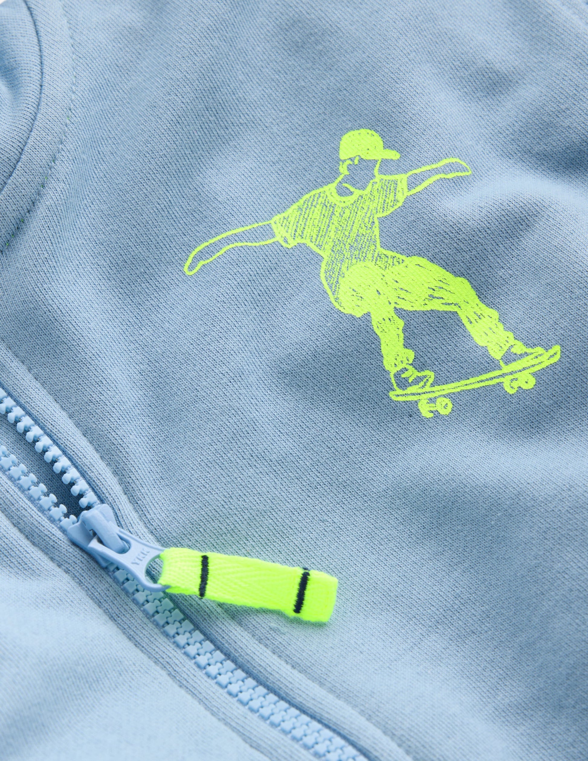 Front & Back Zip-Up Hoody-Glacier Blue Skateboards-3