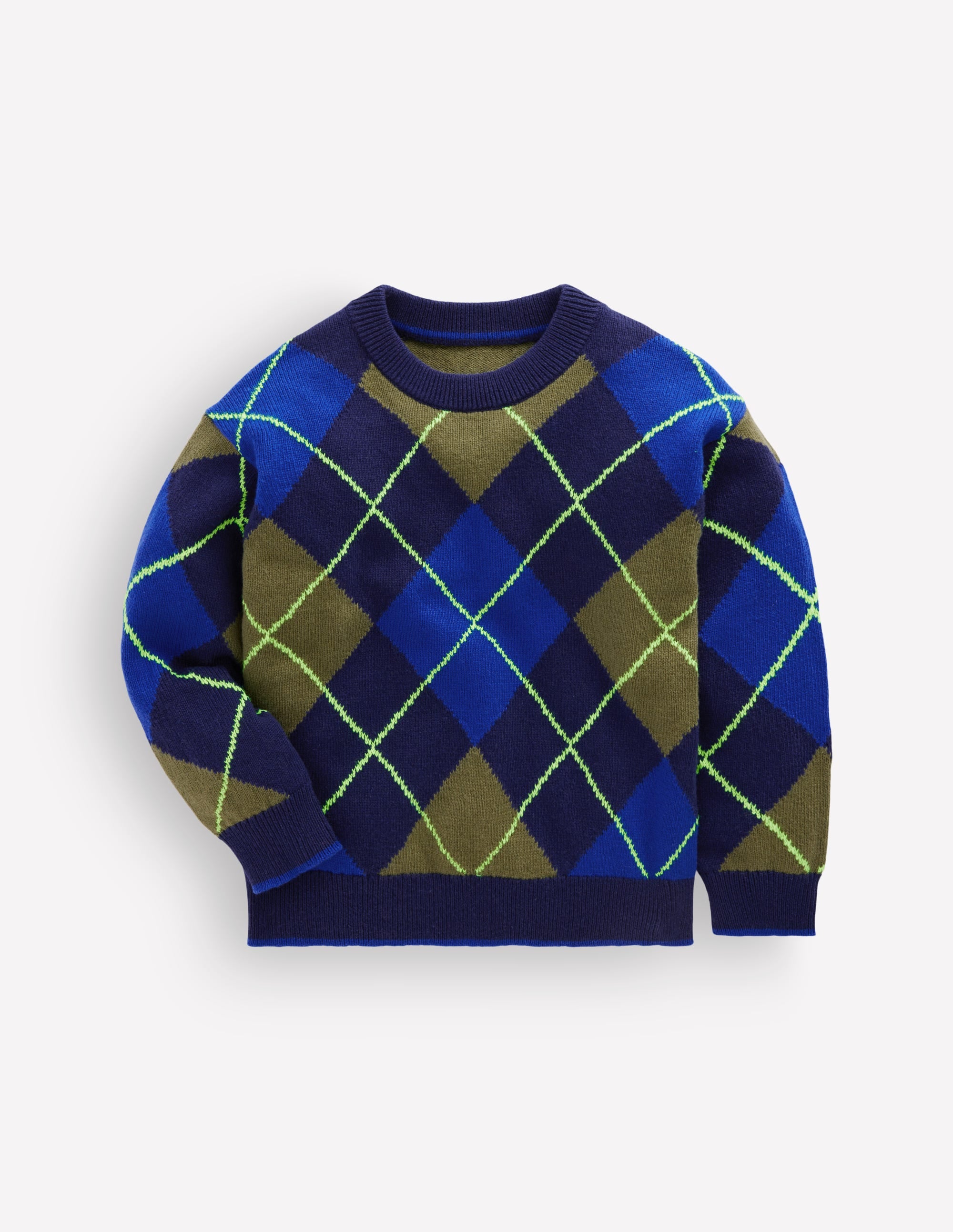 Argyle Jumper-College Navy - Image 2