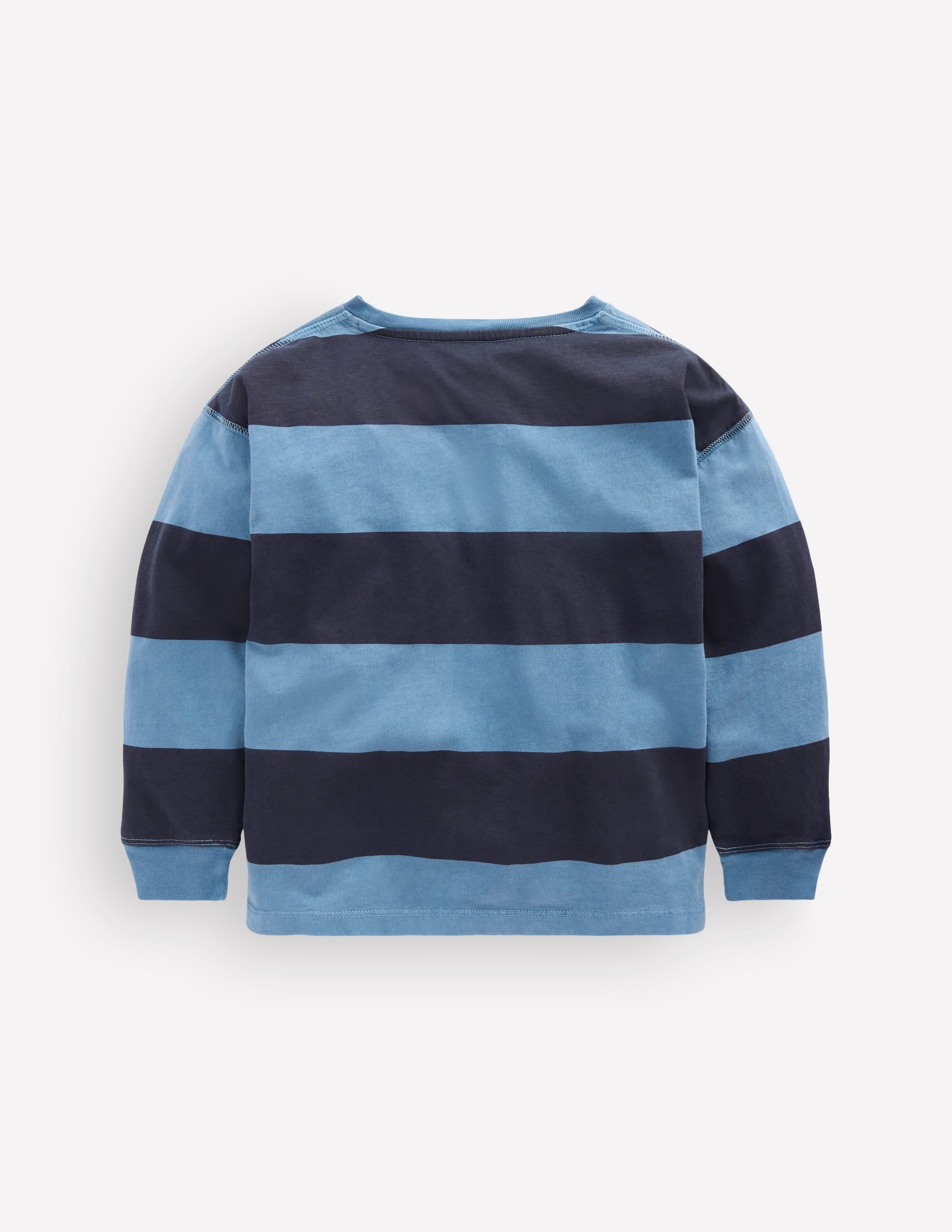 Long Sleeve Garment Dye Tee-College Navy / Denim Blue - Image 5