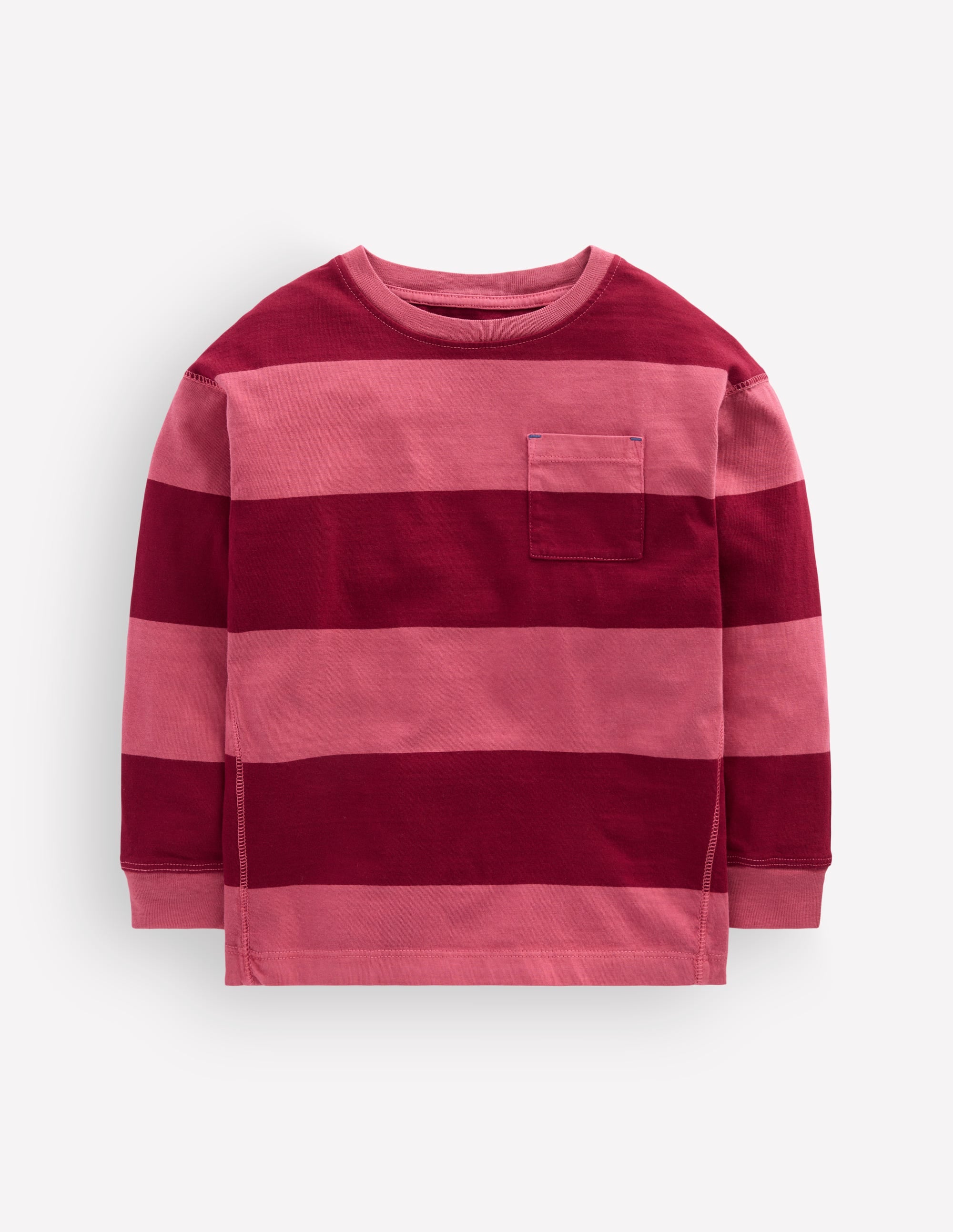 Long Sleeve Garment Dye Tee-Winter Blush / Ruby Red - Image 1