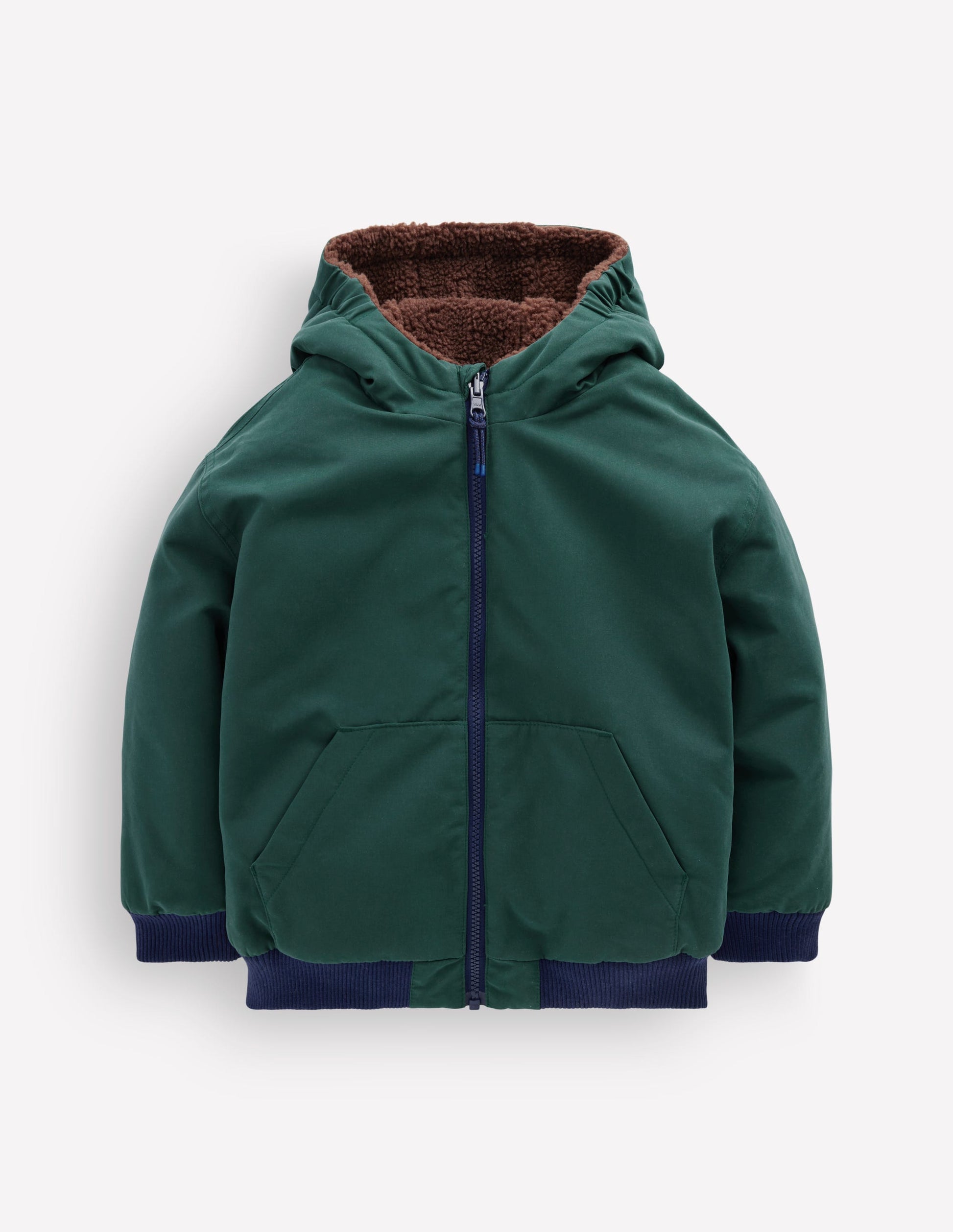 Reversible Borg Bomber-Malachite Green/Raw Umber-5
