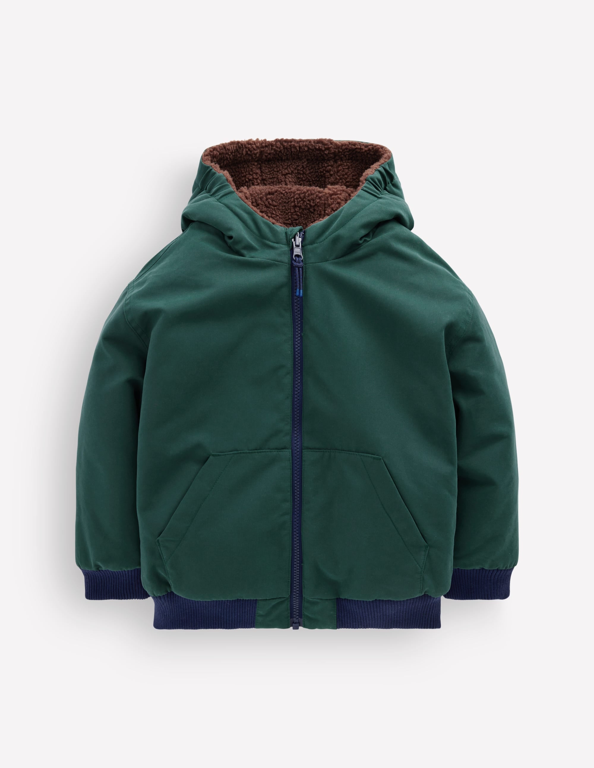 Reversible Borg Bomber-Malachite Green/Raw Umber - Image 5