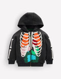Halloween Glow Hoodie-Shadow Grey Skeleton
