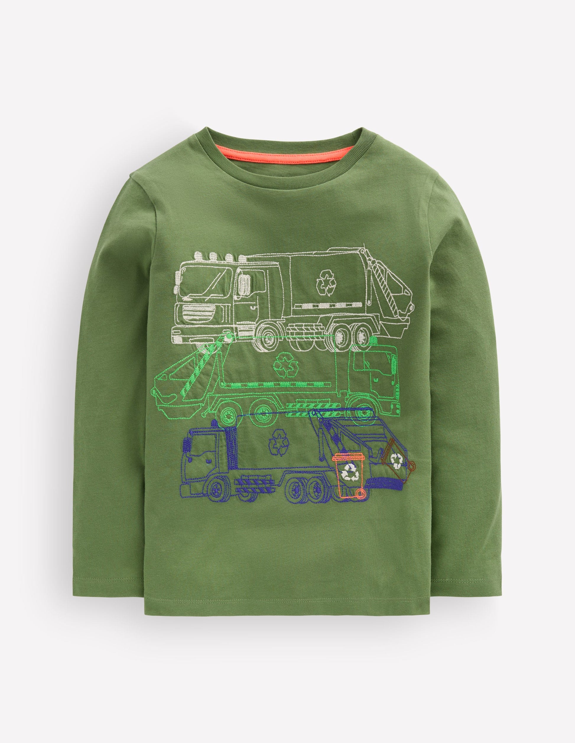 Stacking Superstitch T-shirt-DILL RECYCLE TRUCKS-2