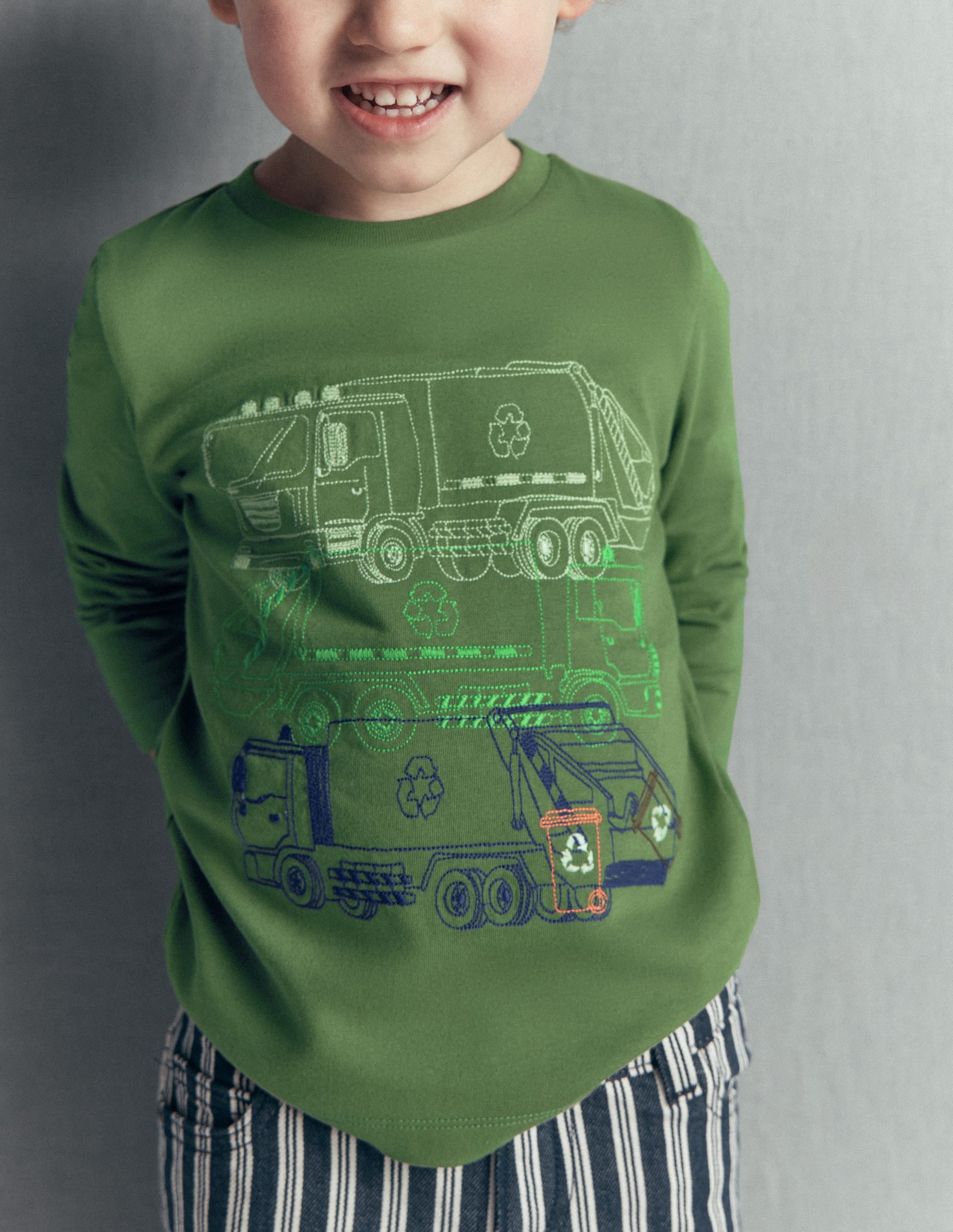 Stacking Superstitch T-shirt-DILL RECYCLE TRUCKS - Image 1