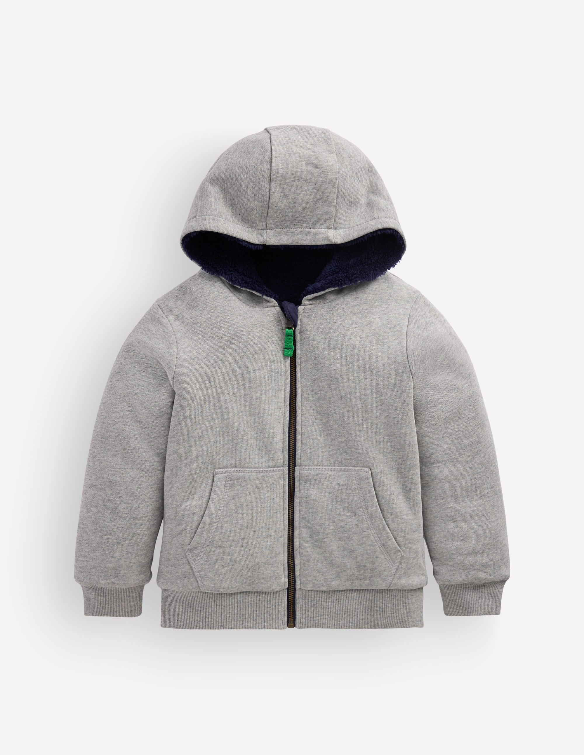 Reversible Borg Hoody-Grey Marl - Image 1
