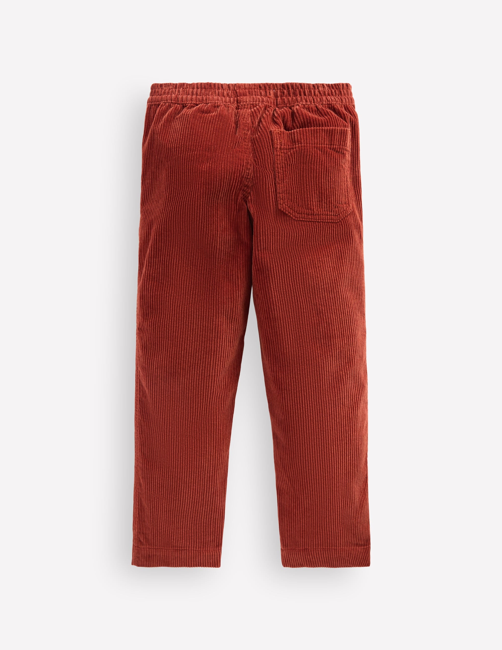 Pull-on Cord Pants-BURNT HENNA - Image 2