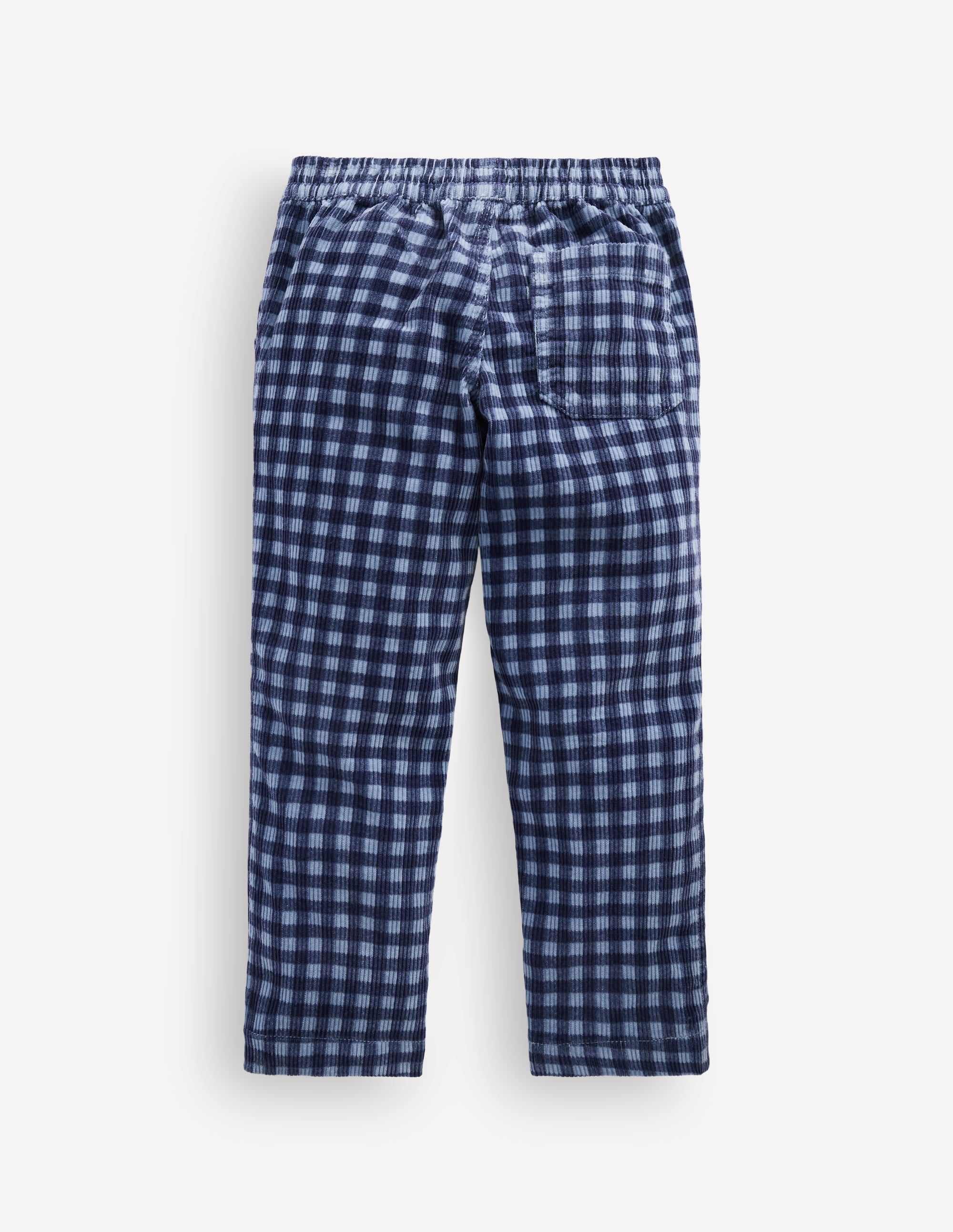 Pull-on Cord Pants-Faded Denim Gingham - Image 3