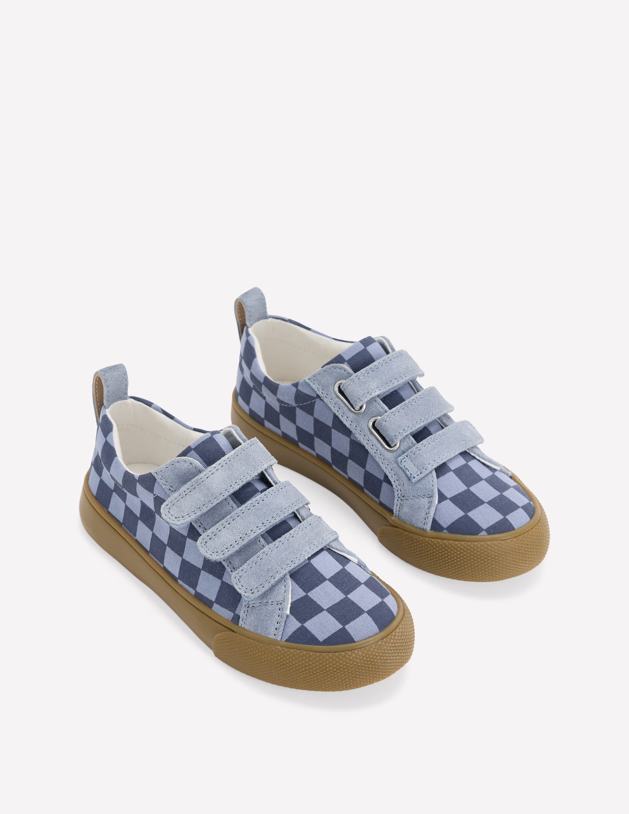 Low Tops (Boys)-Checkerboard Blue - Image 2