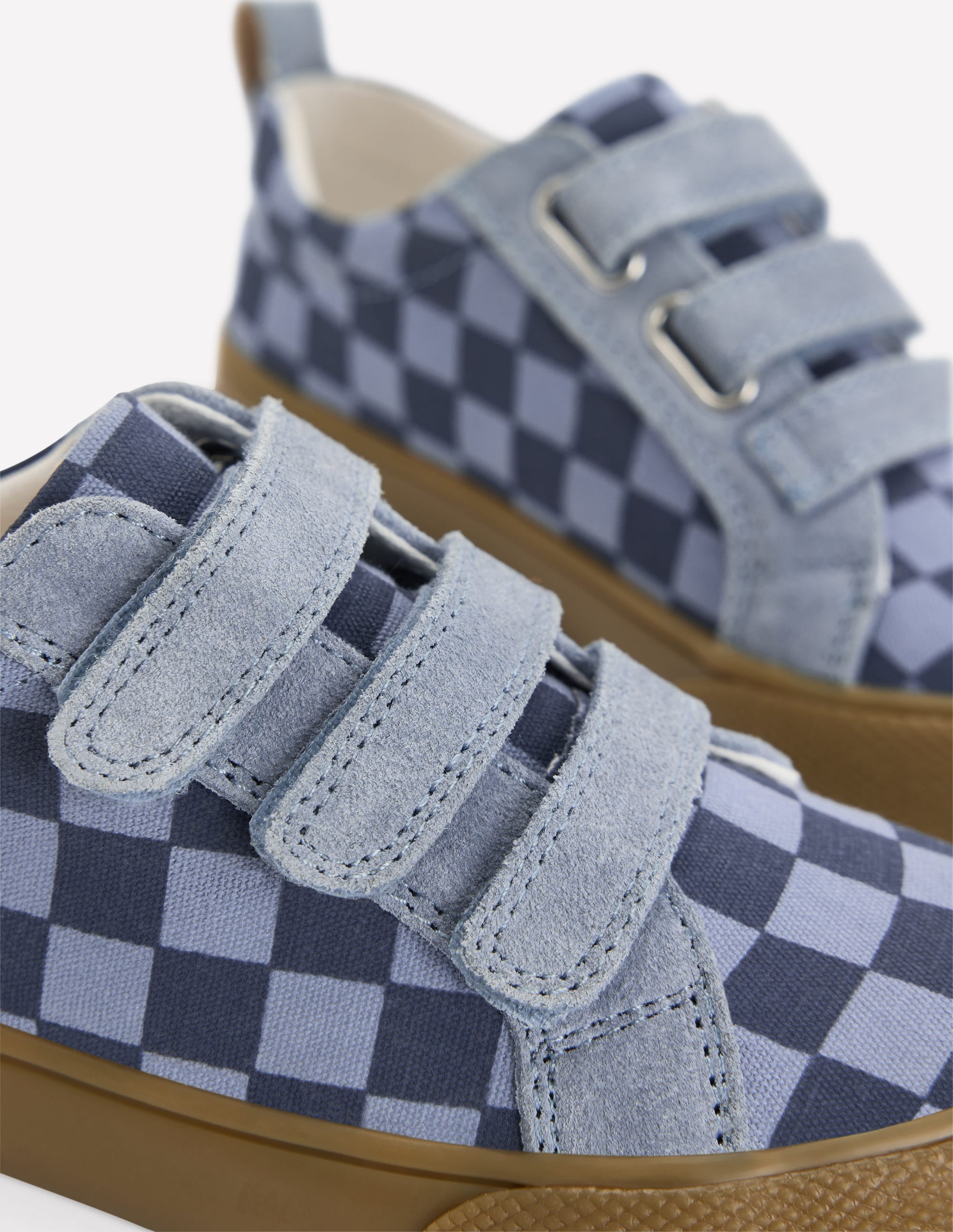 Low Tops (Boys)-Checkerboard Blue - Image 3