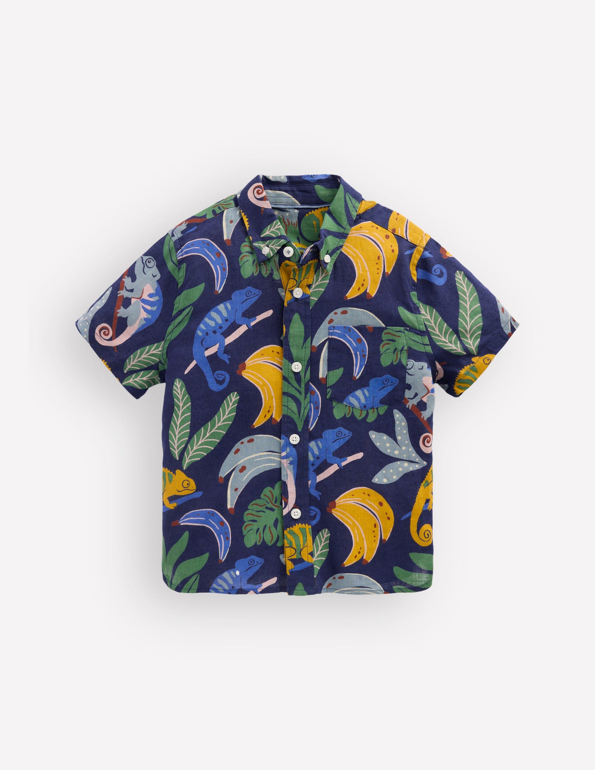 Cotton Linen Shirt-Multi Chameleon-1