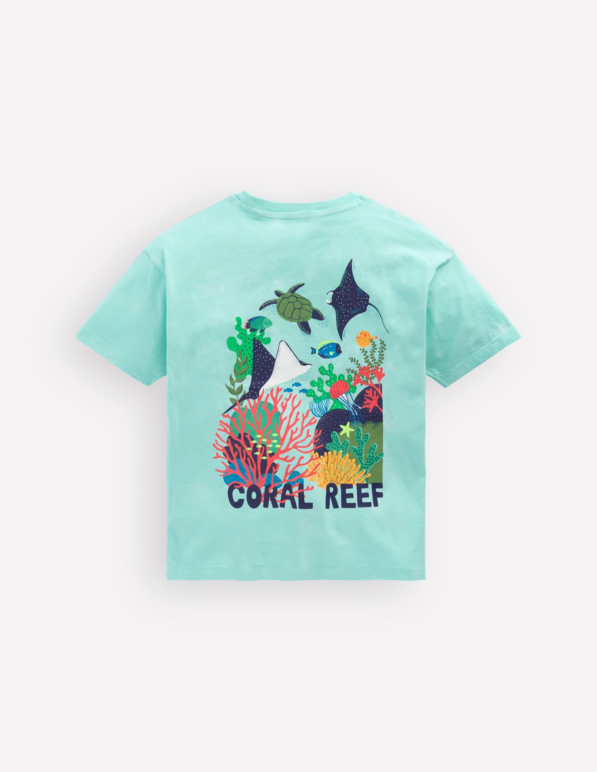Front & Back Graphic T-shirt-Tie Dye Coral Reef-5