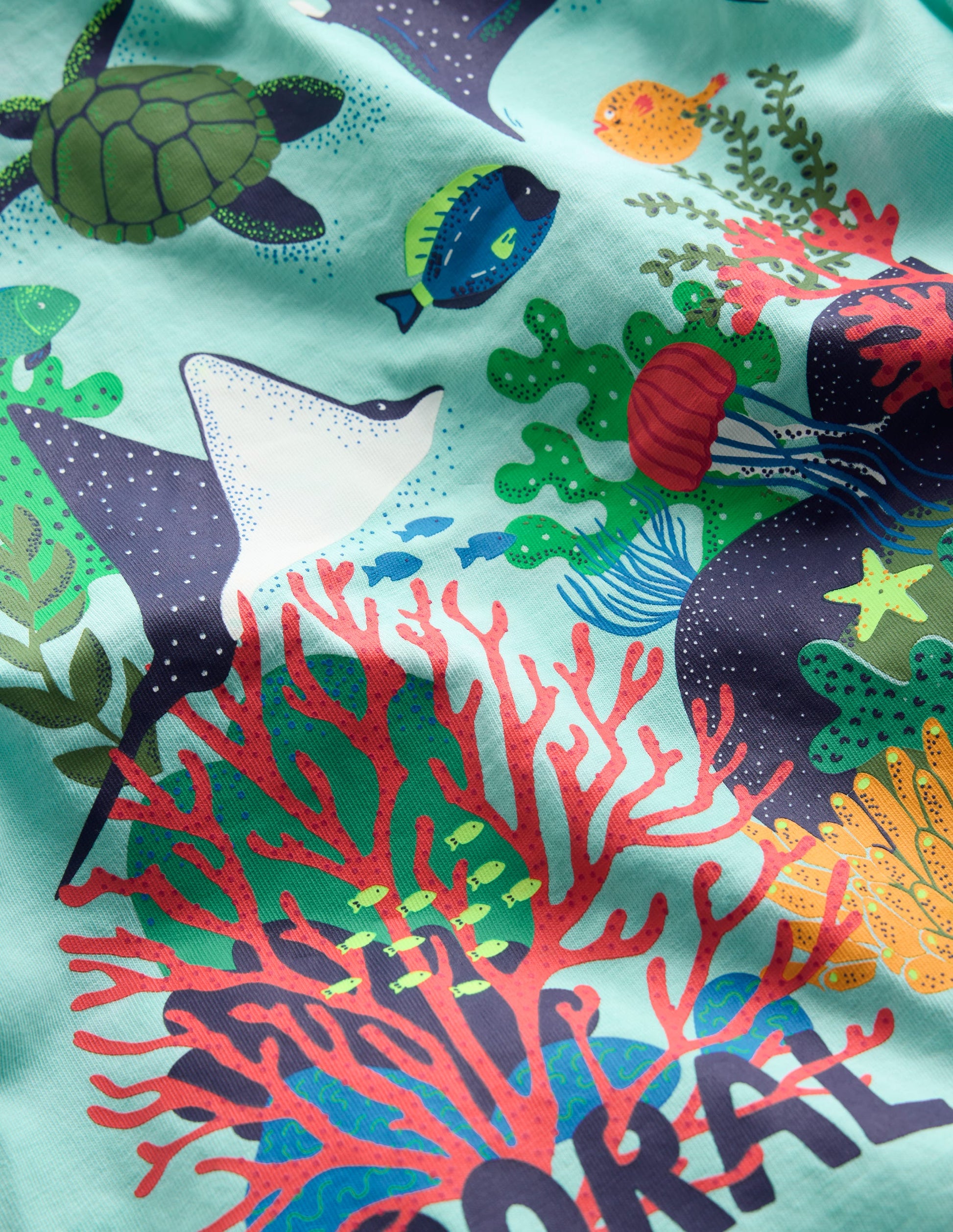 Front & Back Graphic T-shirt-Tie Dye Coral Reef-6