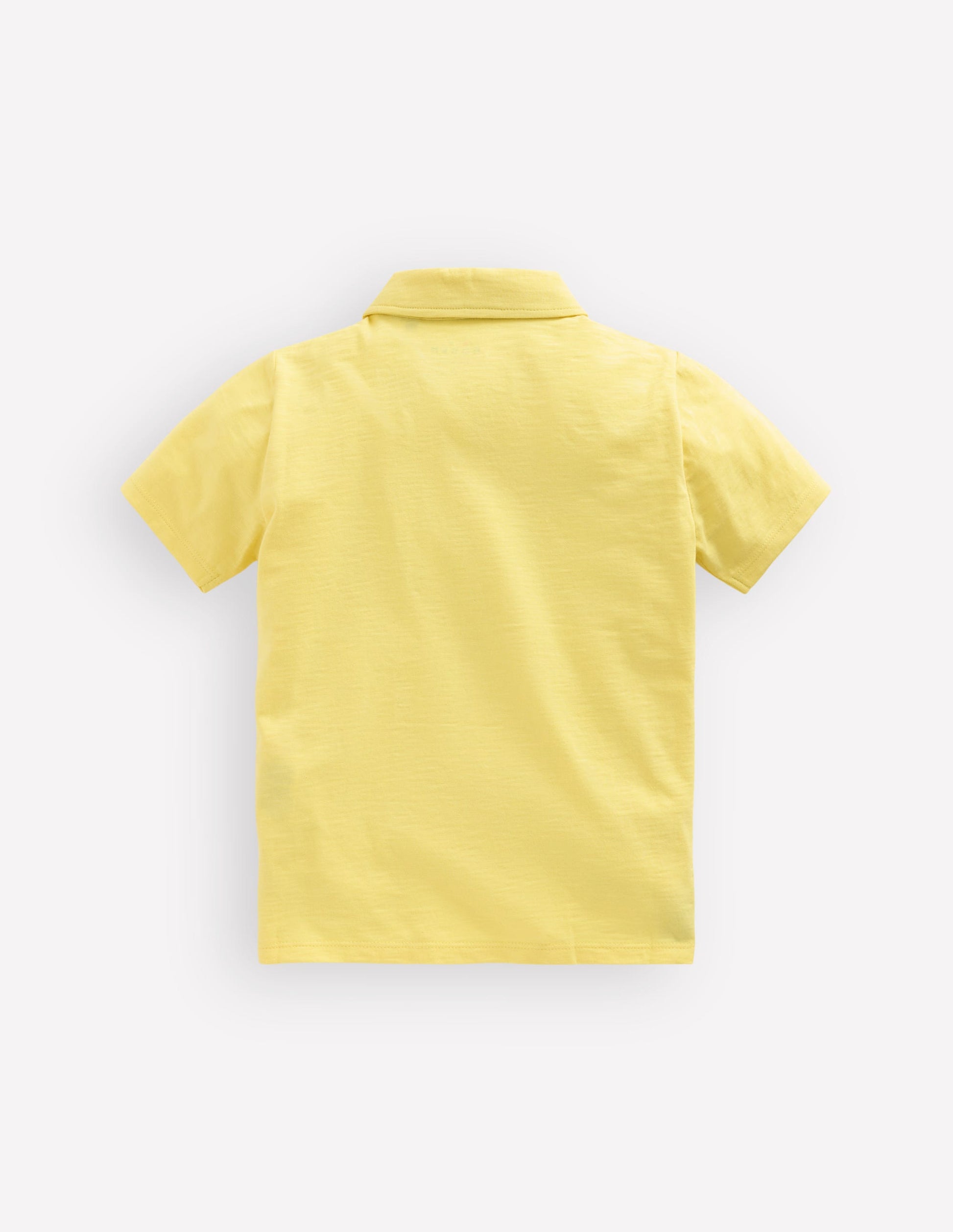 Slub Polo Shirt-Sherbet Lime Yellow-2
