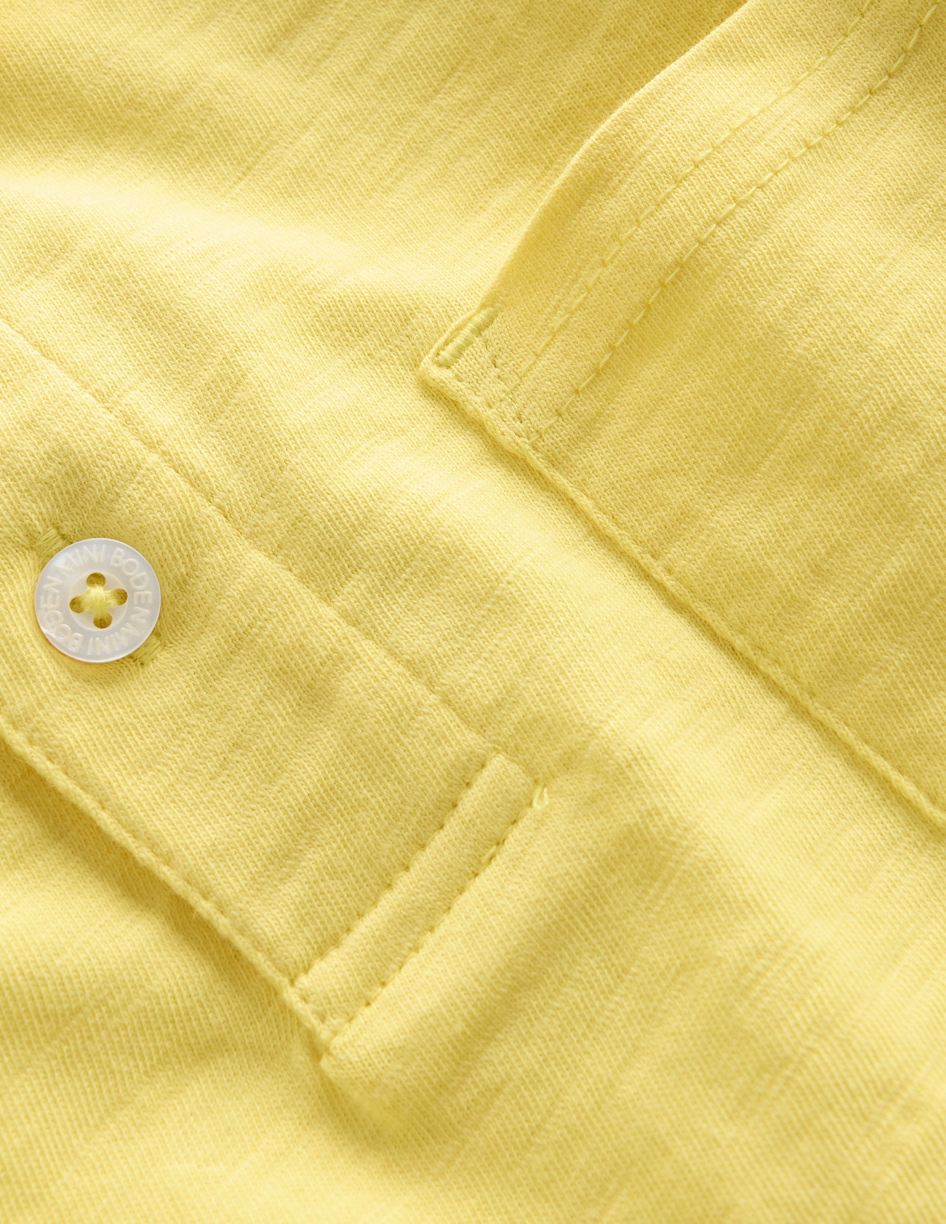 Slub Polo Shirt-Sherbet Lime Yellow-3