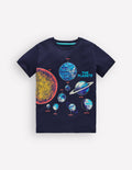 Glow-In-The-Dark T-shirt-Dark Blue Space