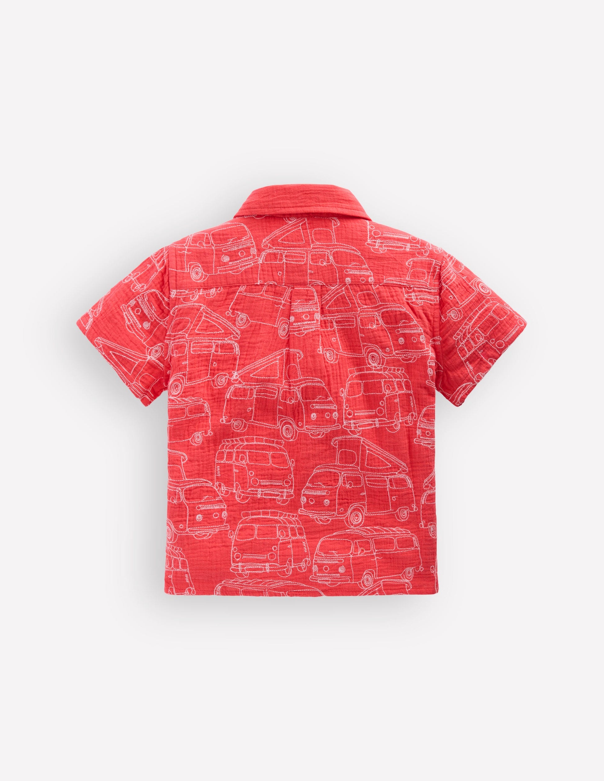 Double Cloth Shirt-Cayenne Embroidery-3