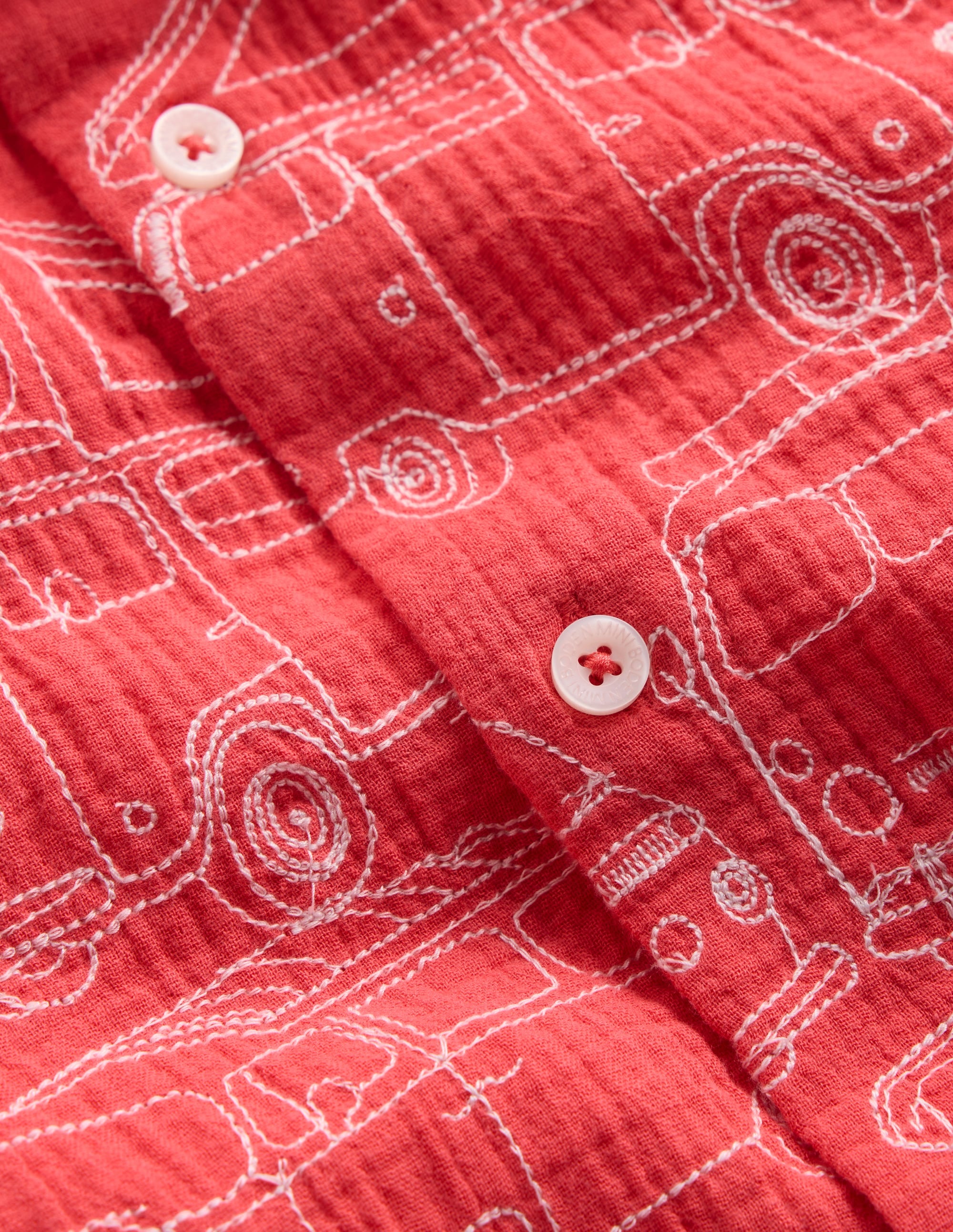 Double Cloth Shirt-Cayenne Embroidery - Image 4