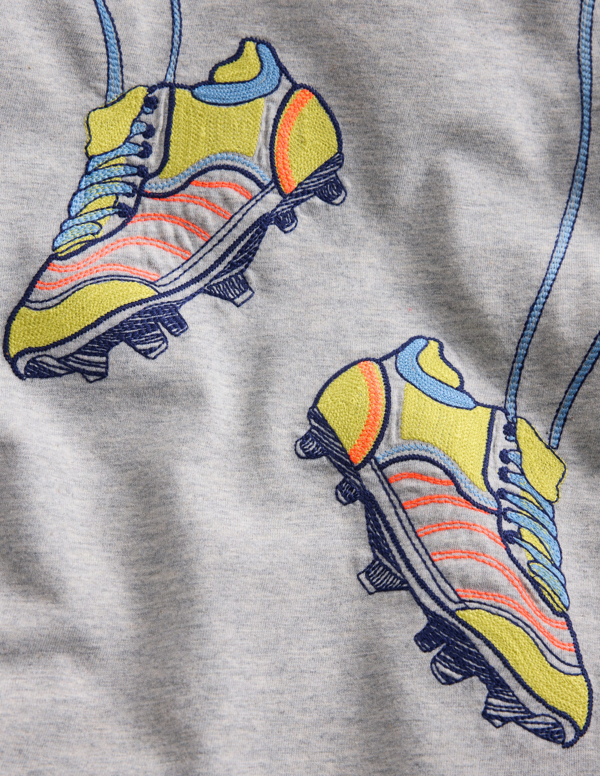 Linear Stitch T-shirt-Grey Marl Football Boots - Image 5