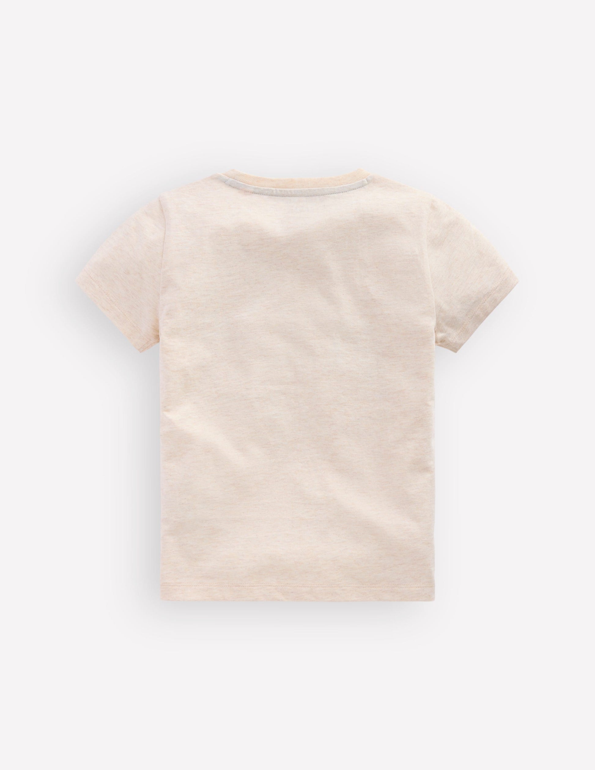 Linear Stitch T-shirt-Oatmeal Marl Holiday-4