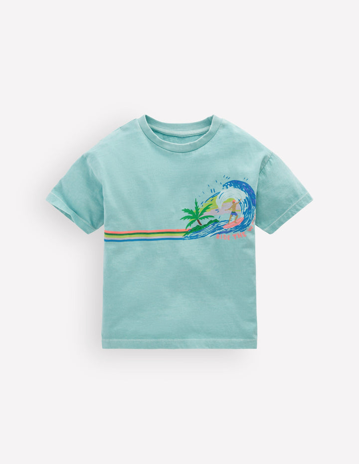 Relaxed Graphic T-shirt-Nile Blue Surf