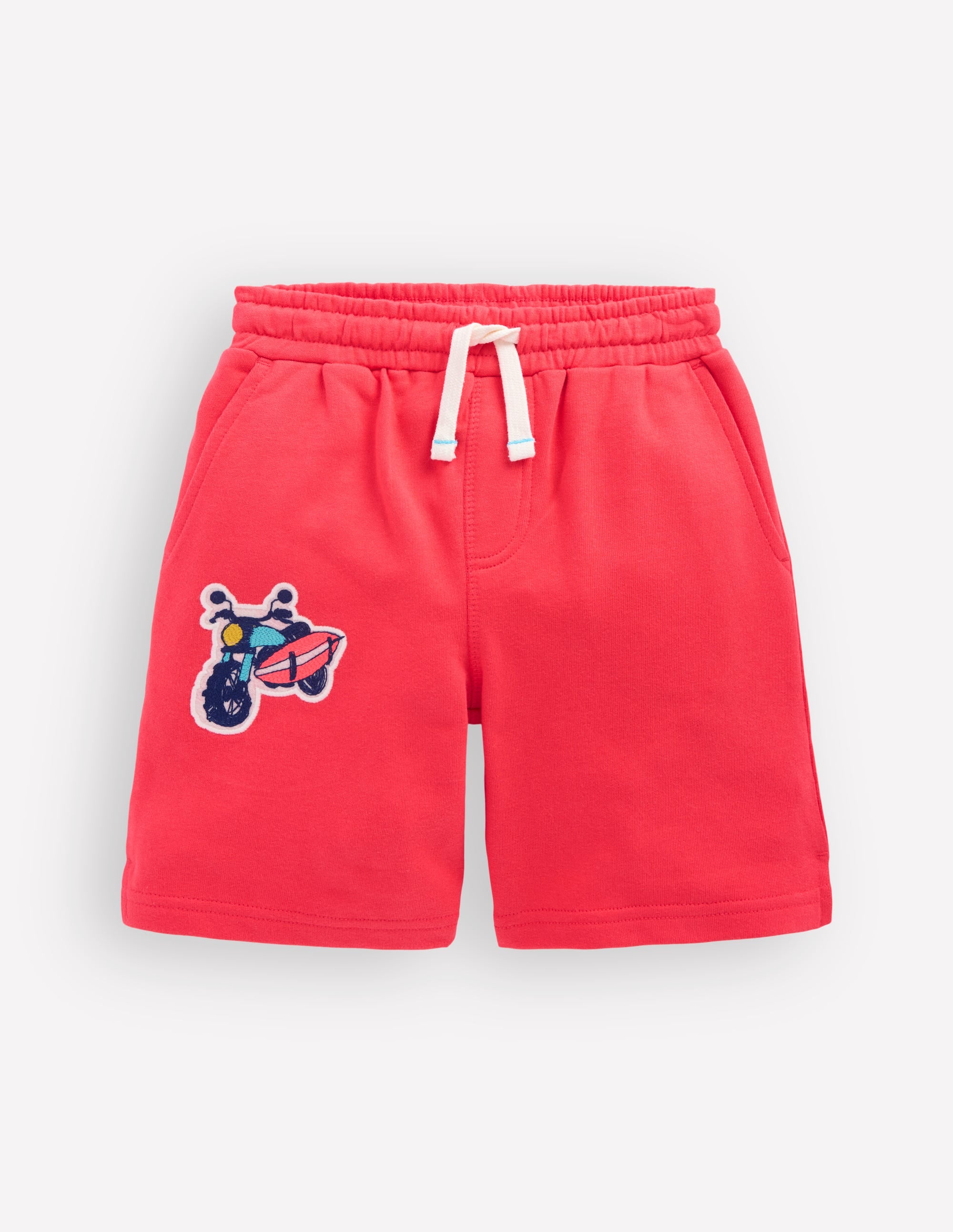 Superstitch Badge Shorts-Jam Red Holiday - Image 1