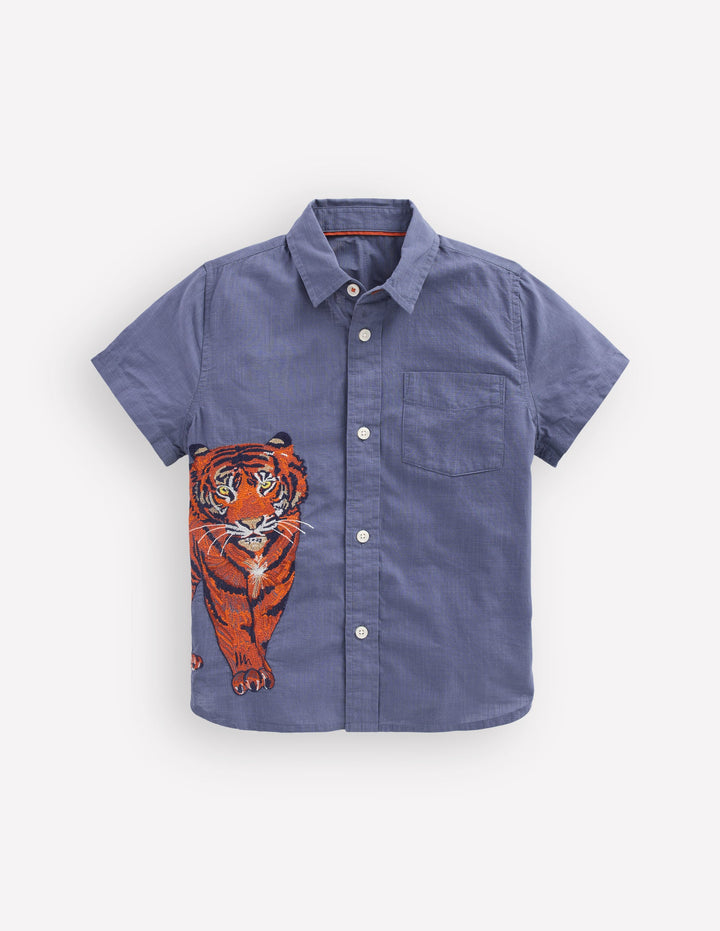 Superstitch Shirt-Vintage Indigo Tiger