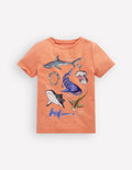 Educational T-shirt-ORANGE SHARKS