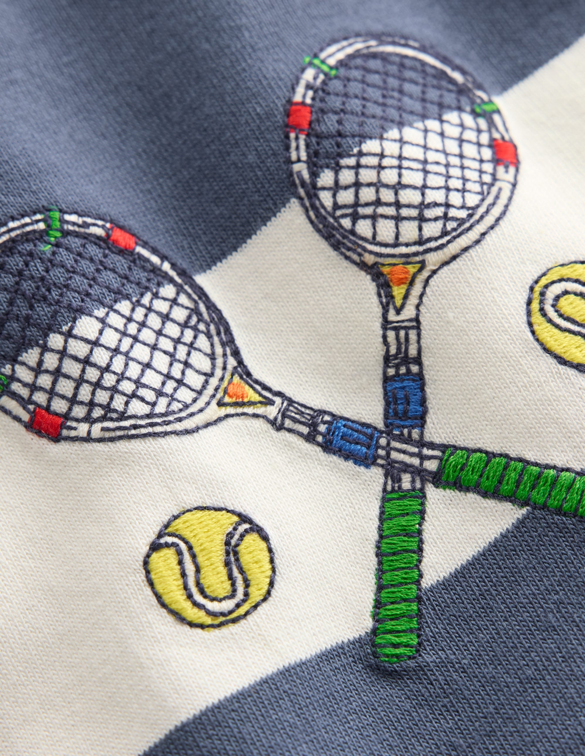 Relaxed Appliqué Polo Shirt-Robot Blue Tennis - Image 7