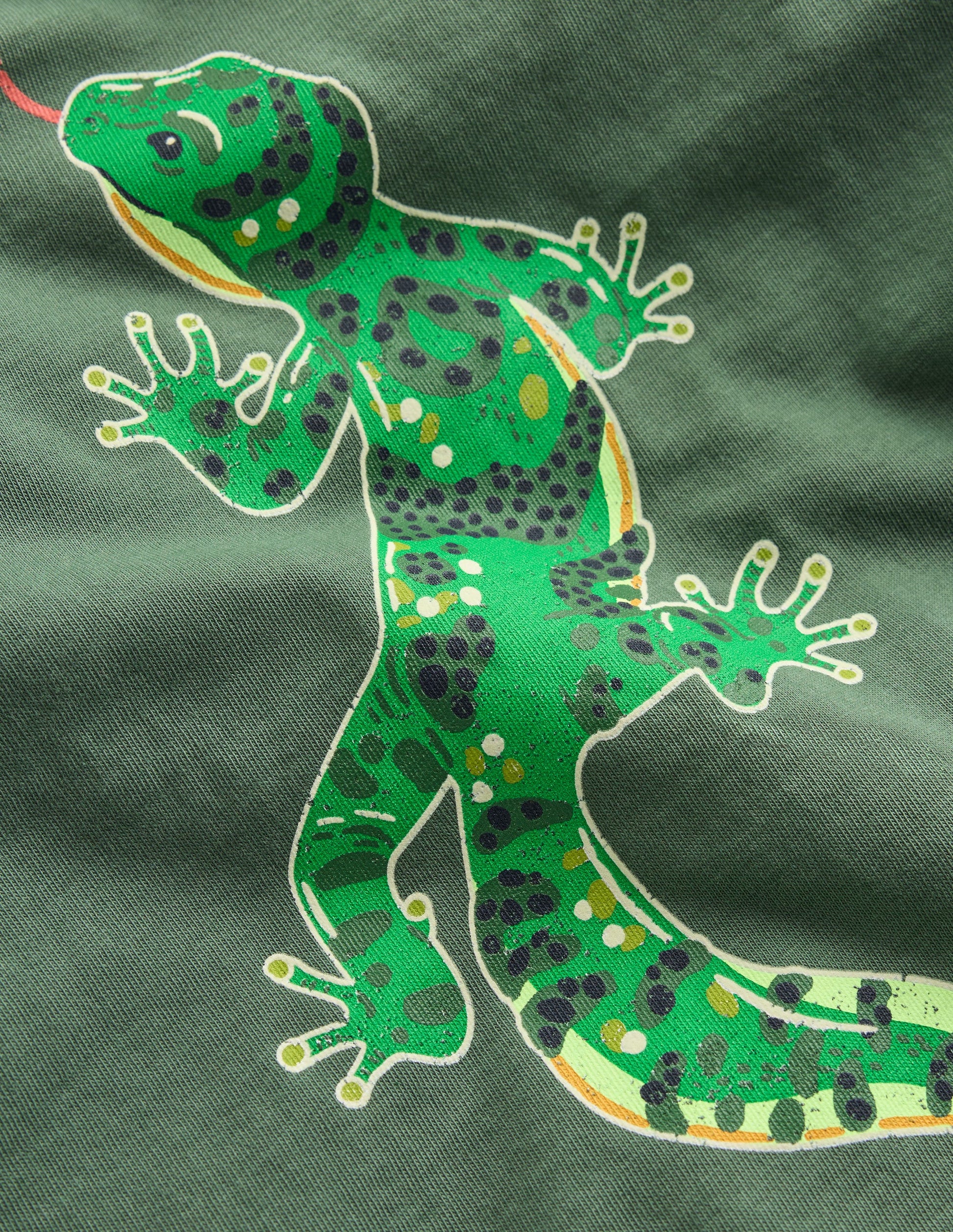 Front and Back Glow T-shirt-Bottle Green, Lizard X-Rray-5