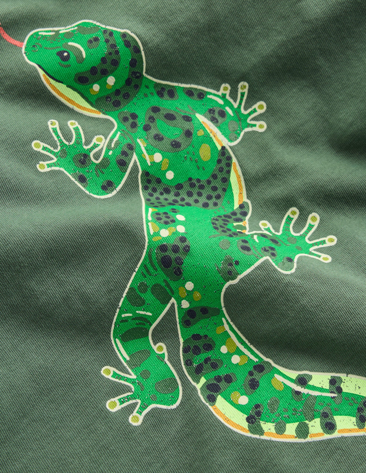 Front and Back Glow T-shirt-Bottle Green, Lizard X-Rray - Image 5