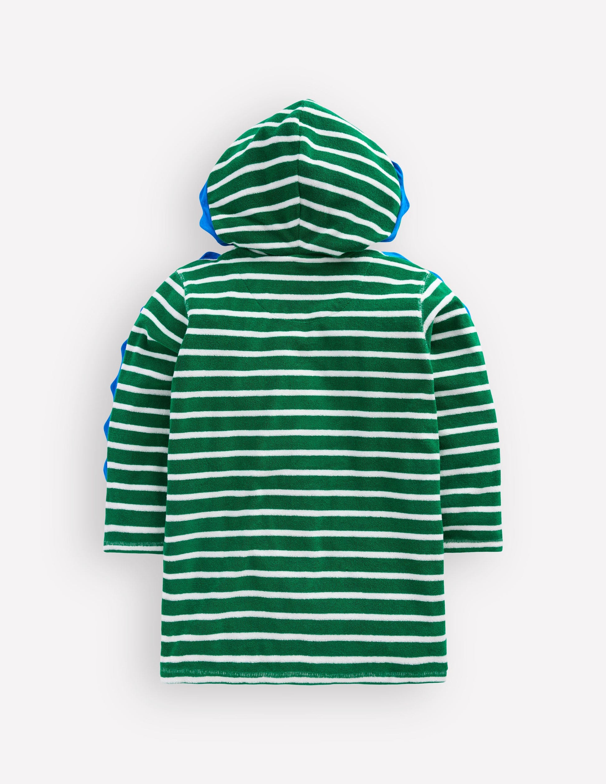 Fun Towelling Zip-up Throw On-Chameleon Green Stripe-5