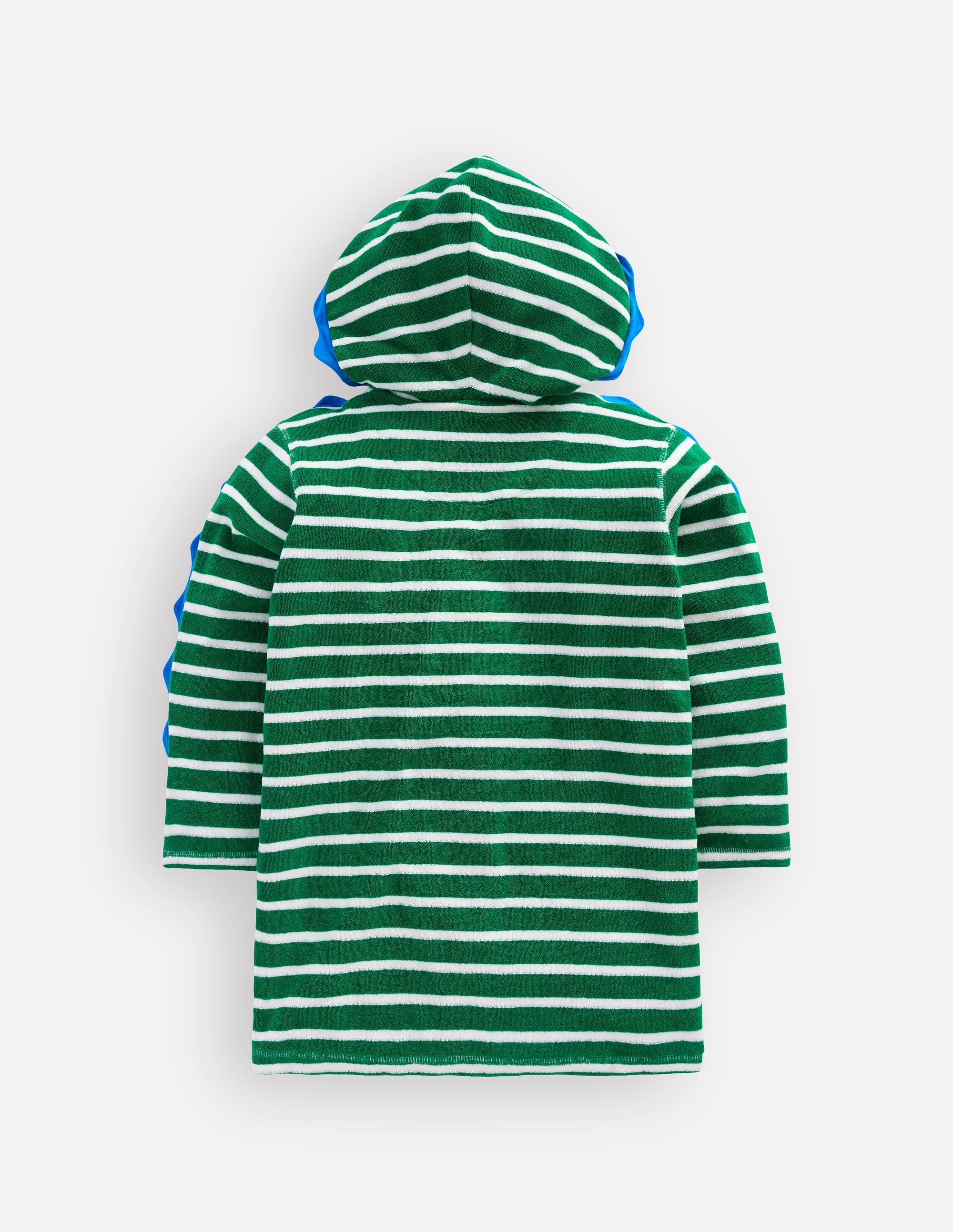 Fun Towelling Zip-up Throw On-Chameleon Green Stripe - Image 5