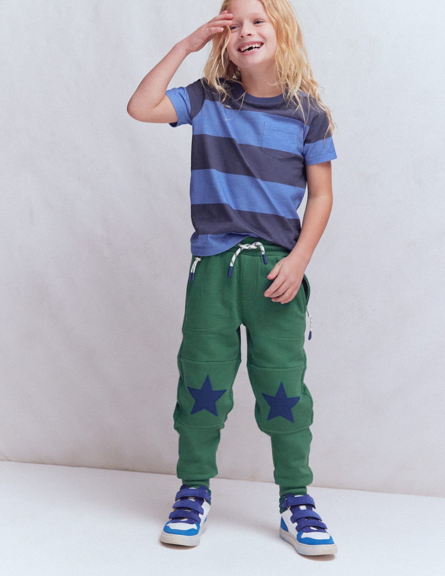 Warrior Knee Joggers-Blue Spruce Star Knee