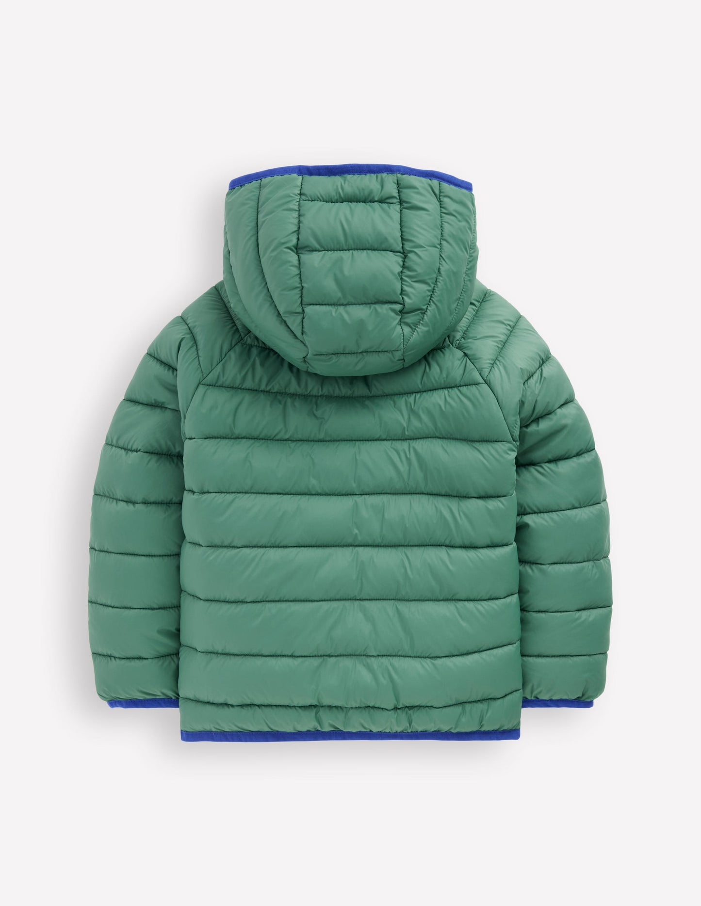 Pack-away Padded Jacket-Green and Blue