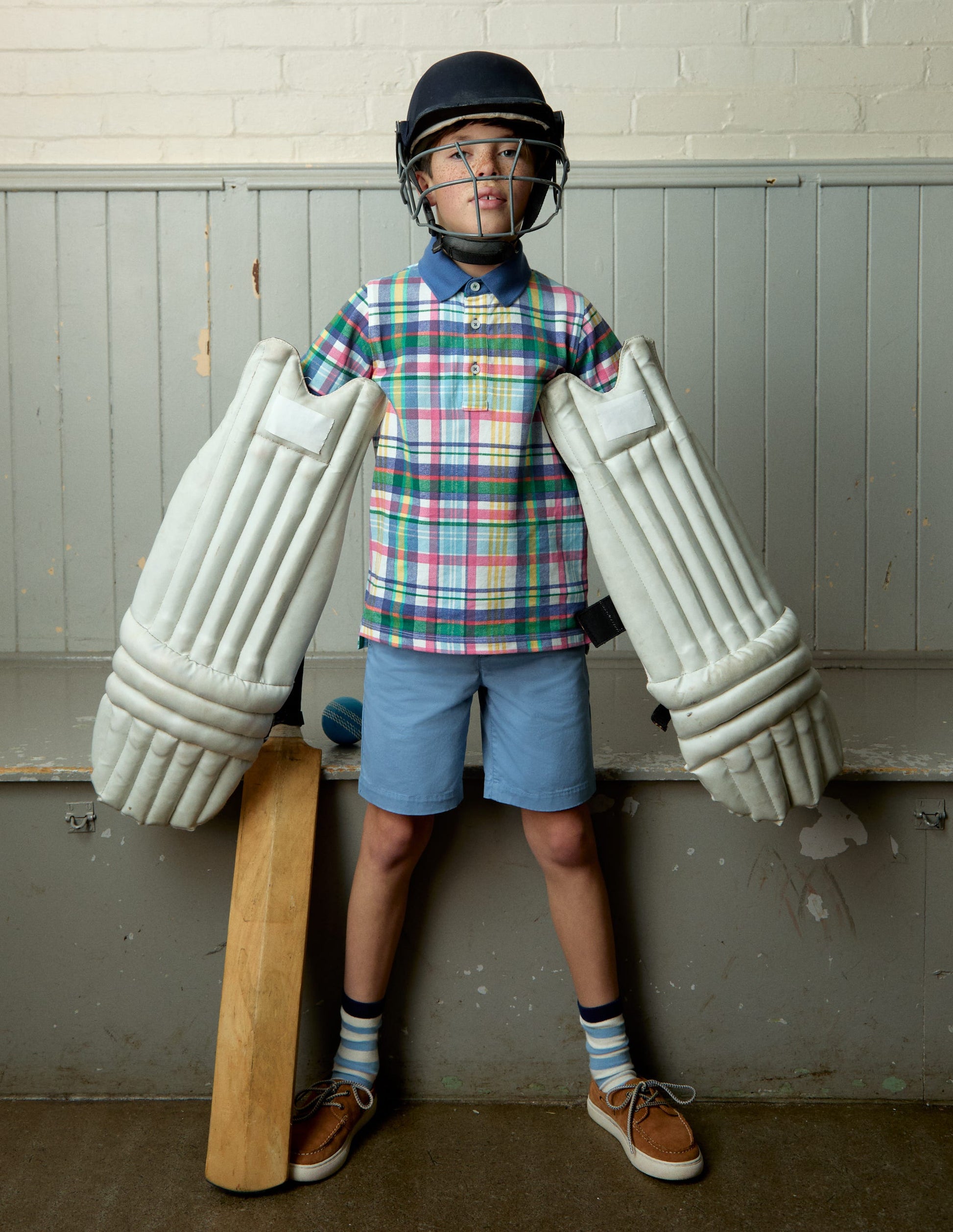 Piqué Polo Shirt-Ivory, Pink & Green Madras-1