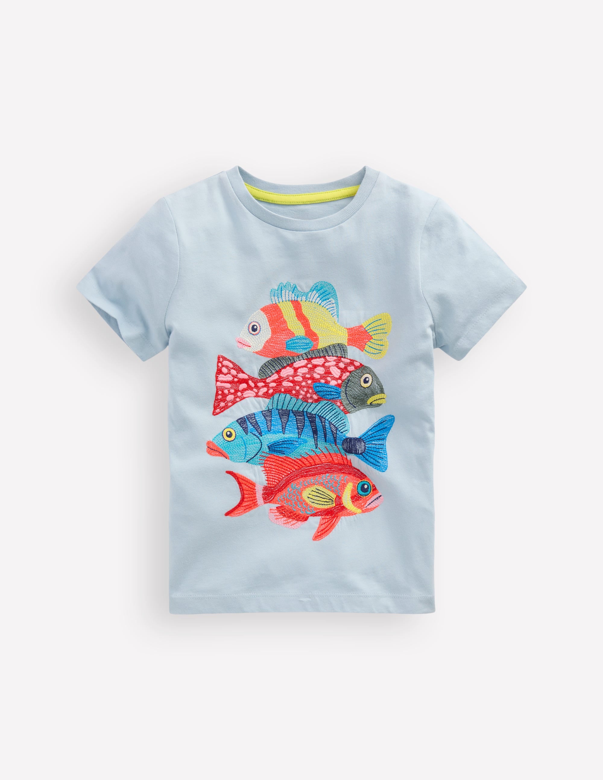 Superstitch T-Shirt-Misty Blue Fish | Boden USA