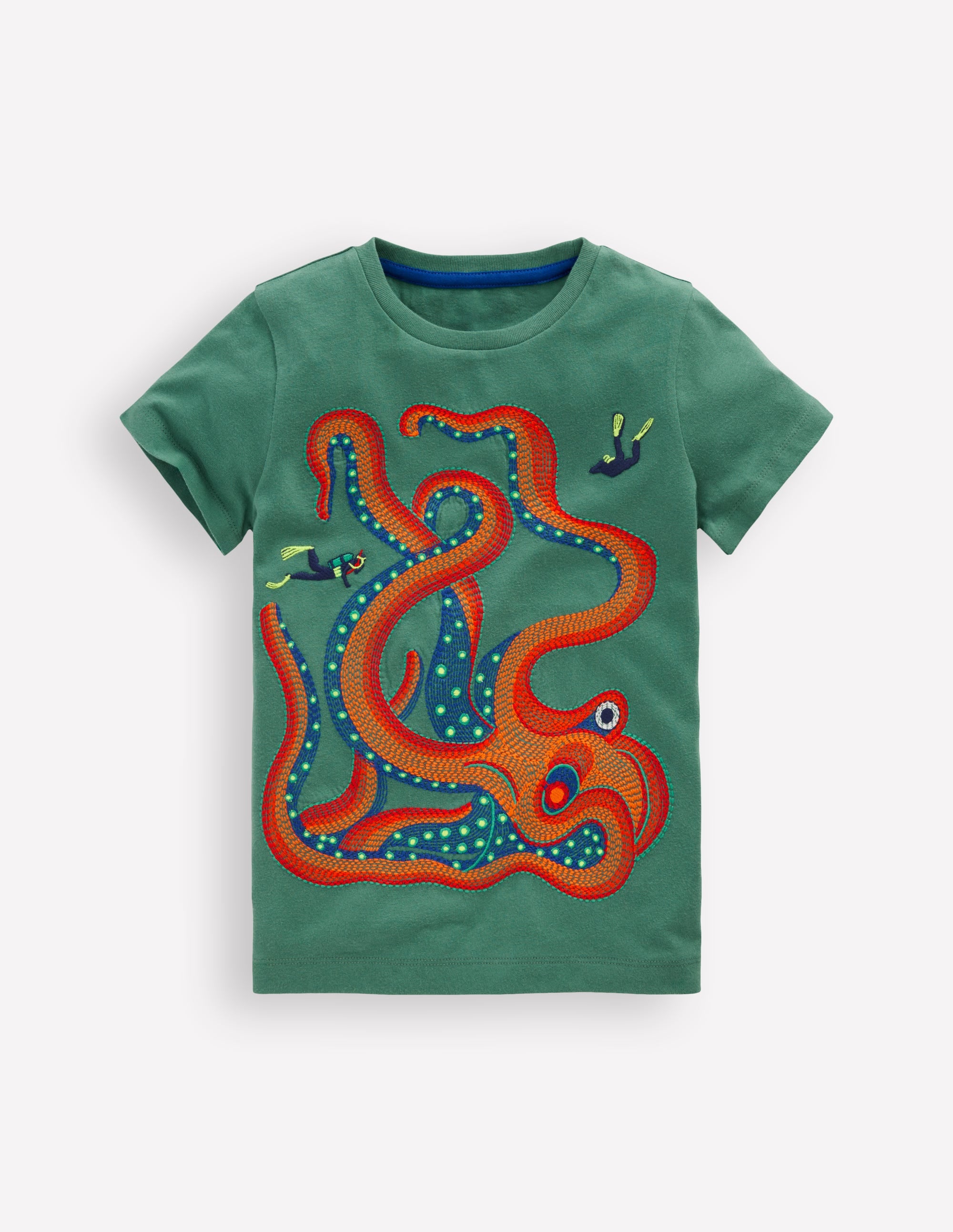Superstitch T-Shirt-Spruce Green Octopus - Image 1
