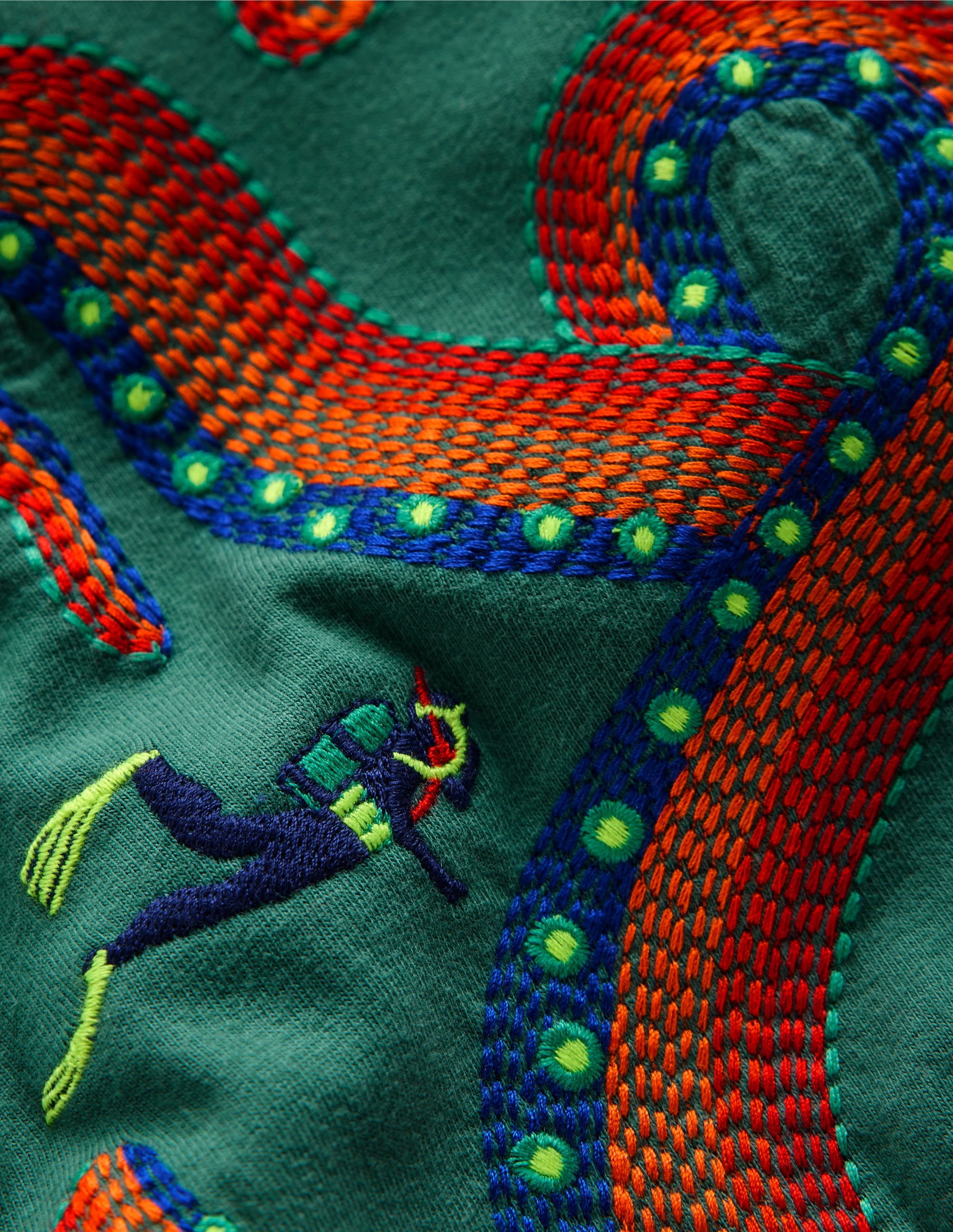 Superstitch T-Shirt-Spruce Green Octopus - Image 3